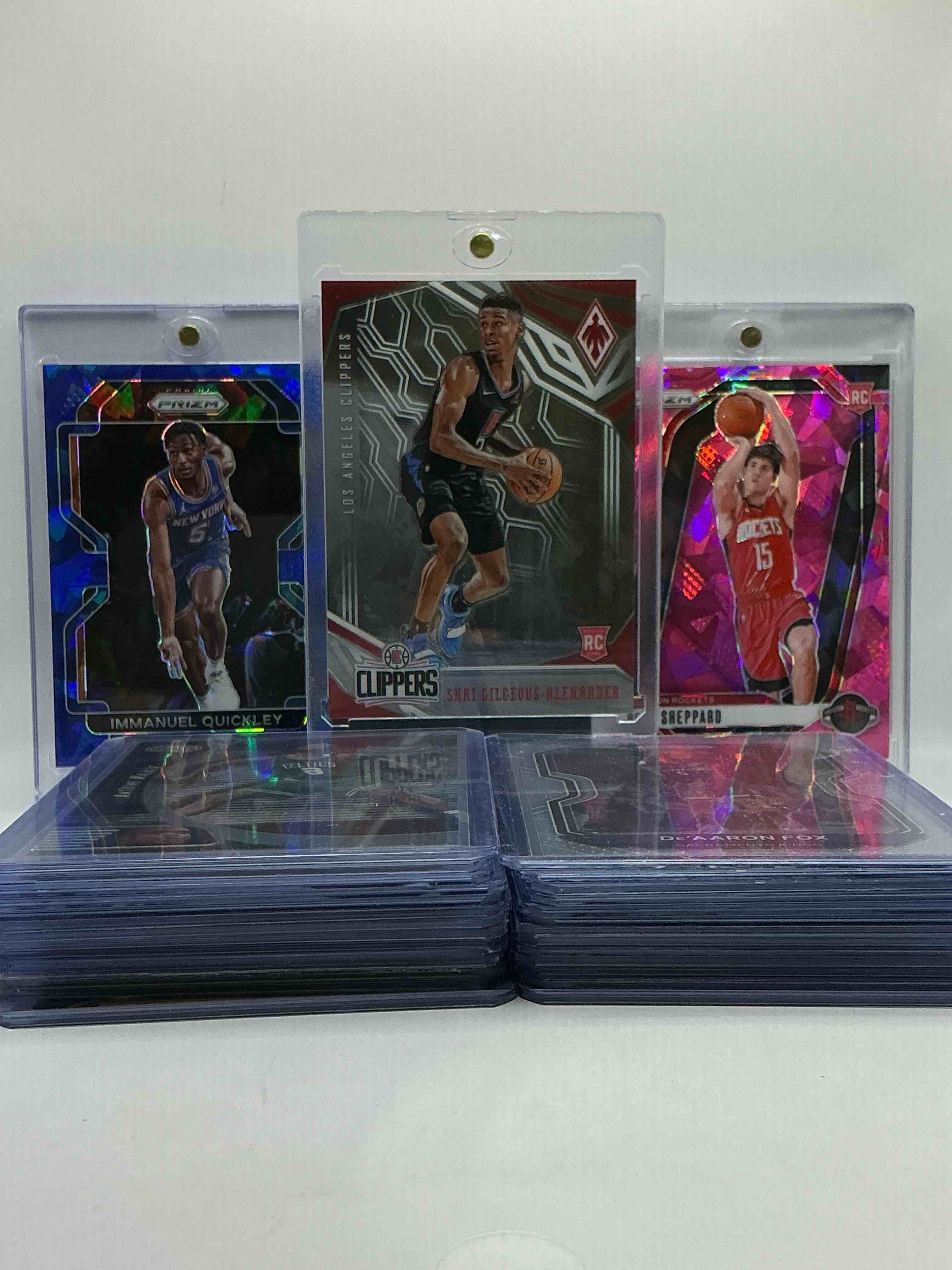 Shai Gilgeous- Alexander Phoenix Rookie Card! Immanuel Quickley 005/125 Jersey Number & Cracked Ice Match Prizm Card, Reed Sheppard Pink Ice Rookie & More! Awesome 30 Card Kentucky Wildcats Lot! WOW! UK Legends! Fox, Mashburn, Davis, SGA, Wallace, Bledsoe, Harrison, Bowie, Randle & More! Crazy CATS!