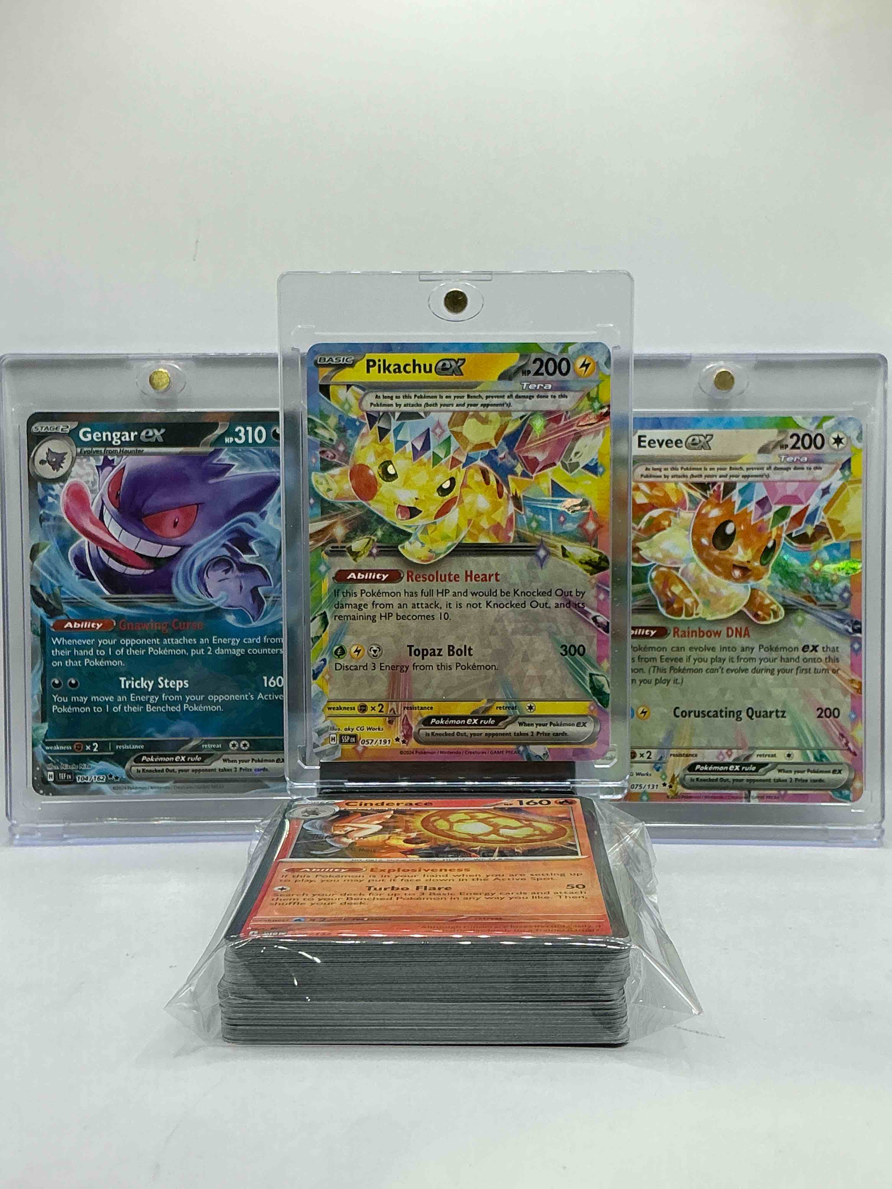Pikachu & Eevee EX Match Rainbow DNA & Resolute Heart Combo! Gengar Too! These Insane Pokemon Are Some Of The Best Out There… This Lot Includes Commons, Legends, Heroes & More! 50 Card Craziness!