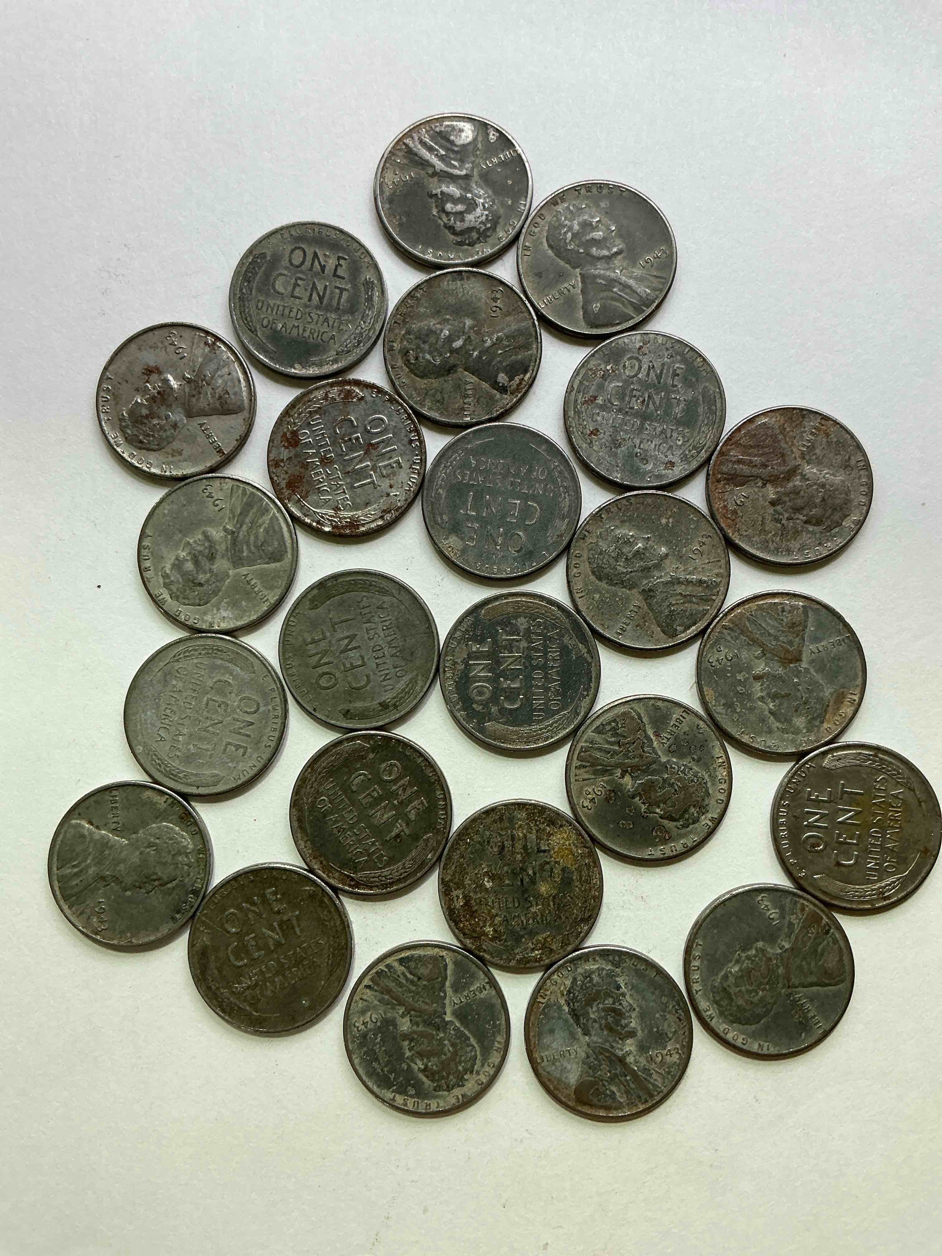 1943 World War Il History! Did You Know That In 1943 Copper Was So Valuable For Making Ammunition That The U.S. Treasury Made Pennies Out Of Steel?! 1943 STEEL Pennies Have Become Valuable, Rare Collector Items! Up For Auction Are Rare WWII Steel Pennies Appearing Circulated. Own Pieces Of World War II History That Are An Awesome Investment!