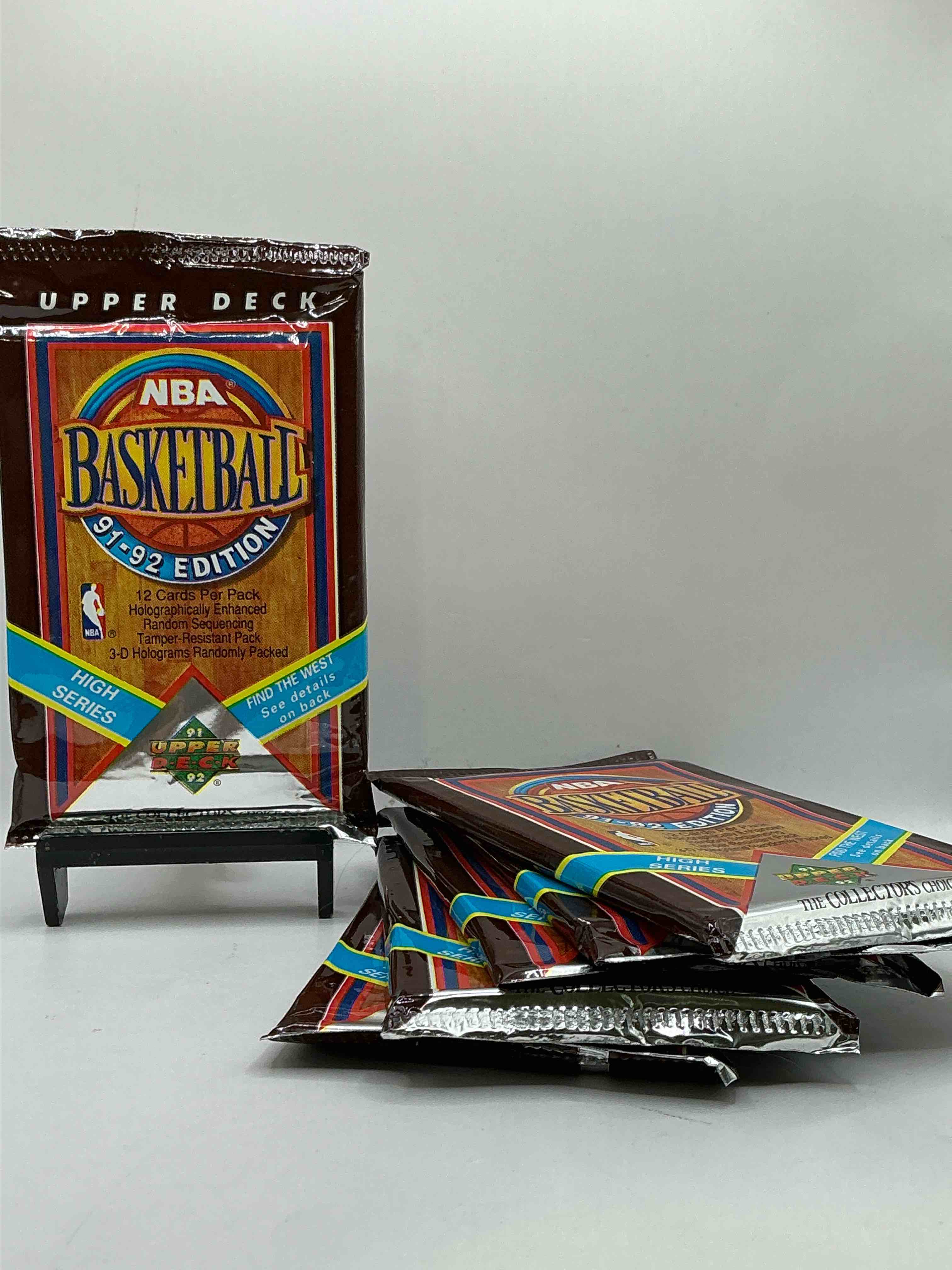 Wow, Find The West! 1991/92 HIGH SERIES Upper Deck NBA Basketball Sealed Pack, Direct From Original Sealed Retail Case! Potential To Find A Jerry West Signature Card Only In This High Series... Super Rare! Also Search For Valuable Michael Jordans & Too Many Great Cards To List! An Awesome Investment In Sports Card Memorabilia! You May Never See These Again, Super Rare!