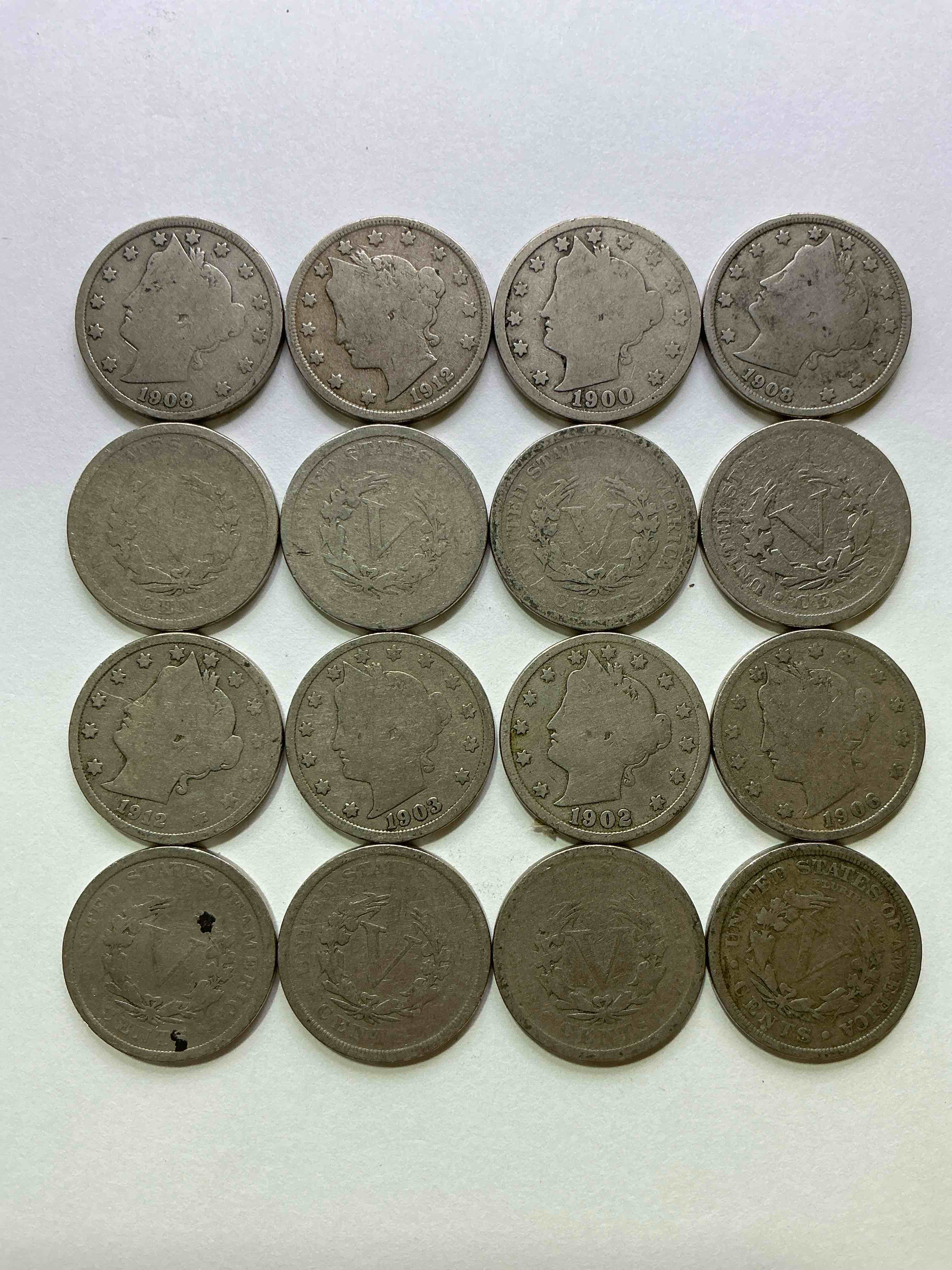 Antique U.S. V Nickels! Think Of The History These Coins Have Seen!, Liberty Head V Nickels Were Minted Up Until 1913 & Were The Style Of Nickels Before Buffalo Nickels. Own Some Cool Pieces Of History! Rare To See These Coins With The "Date On" In Circulated Condition!
