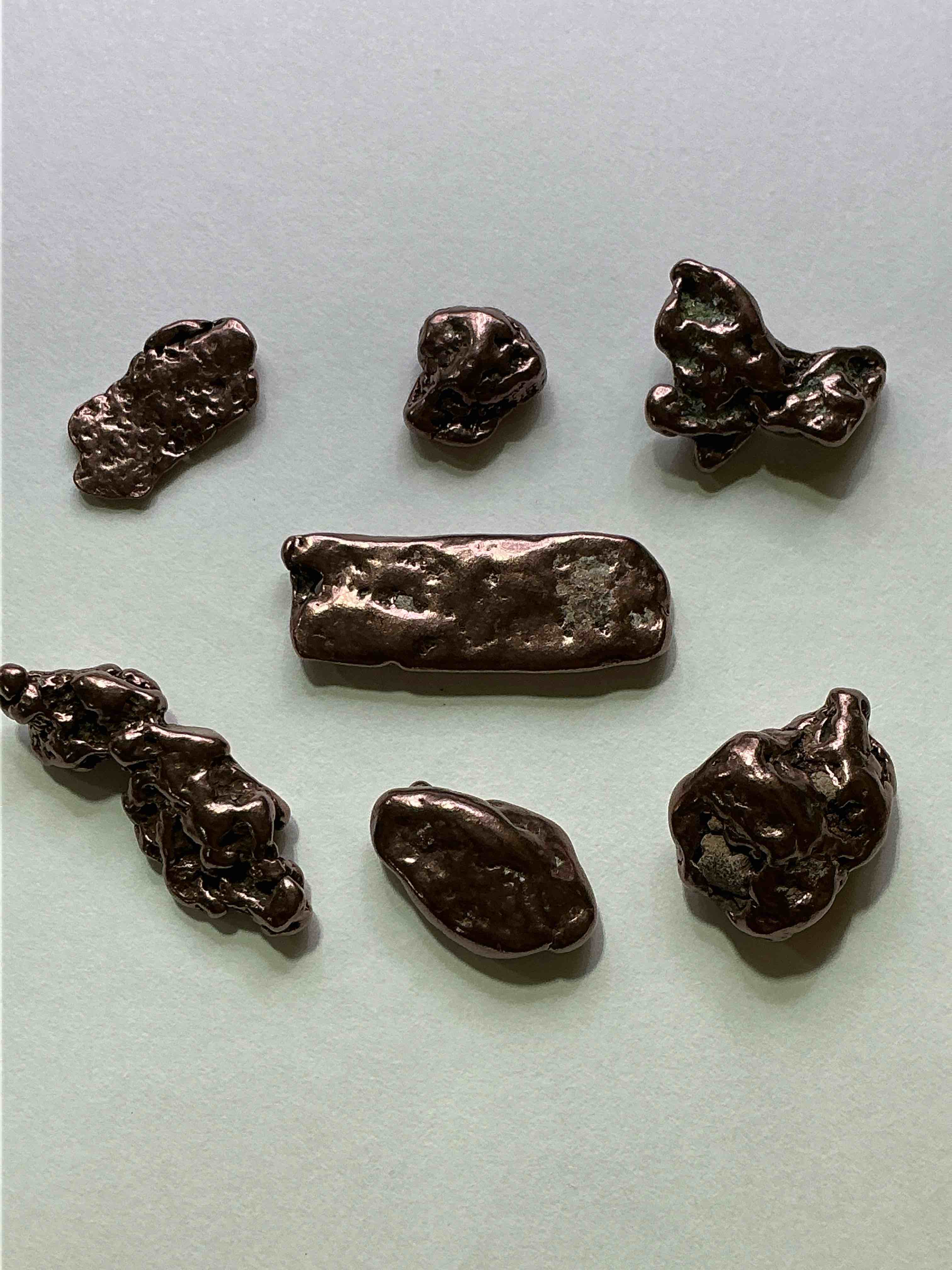 Copper Nuggets In Rare Form! Check Out These Rarely Seen Approximately .999 Copper Nuggets Direct From Prospecting In Copper Harbor, Michigan! Copper In Nugget Form Is Rarely Seen & Each Piece Is Completely Unique. A Great Investment In Fine U.S. Michigan Copper & Also Really Cool Conversation Pieces!