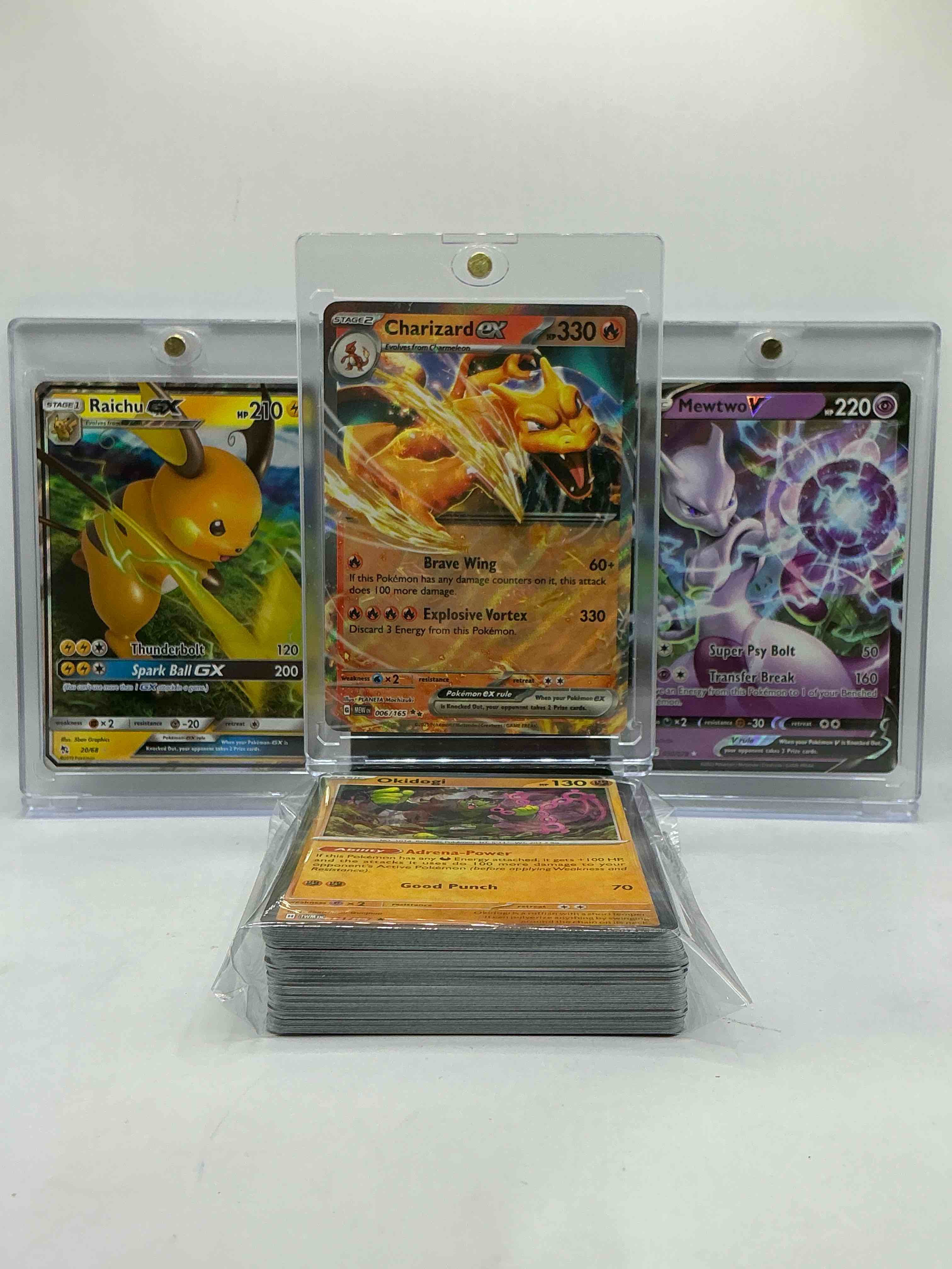 Charizard Rare Slash Design EX Holo, Raichu GX Rare Holo, Mewtwo V Rare Holo & More! Insane 50 Card Lot… Filled With Legends, Commons, Holos, Heroes & More! Pokémon Palooza!