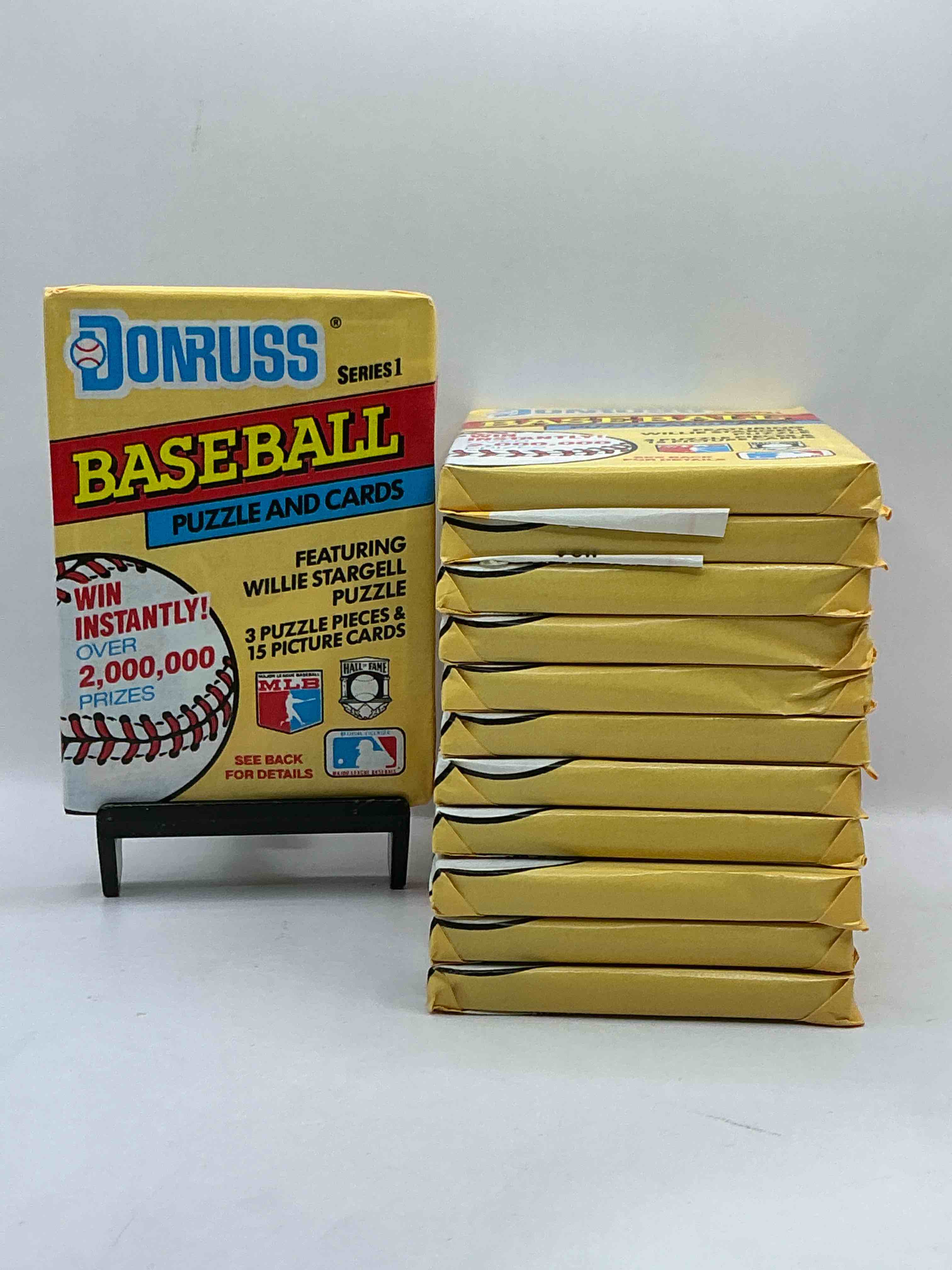 wow! 1991 donruss series 1 unopened baseball card wax packs! direct from original box! search for valuable ken griffey jr. sports trading cards!