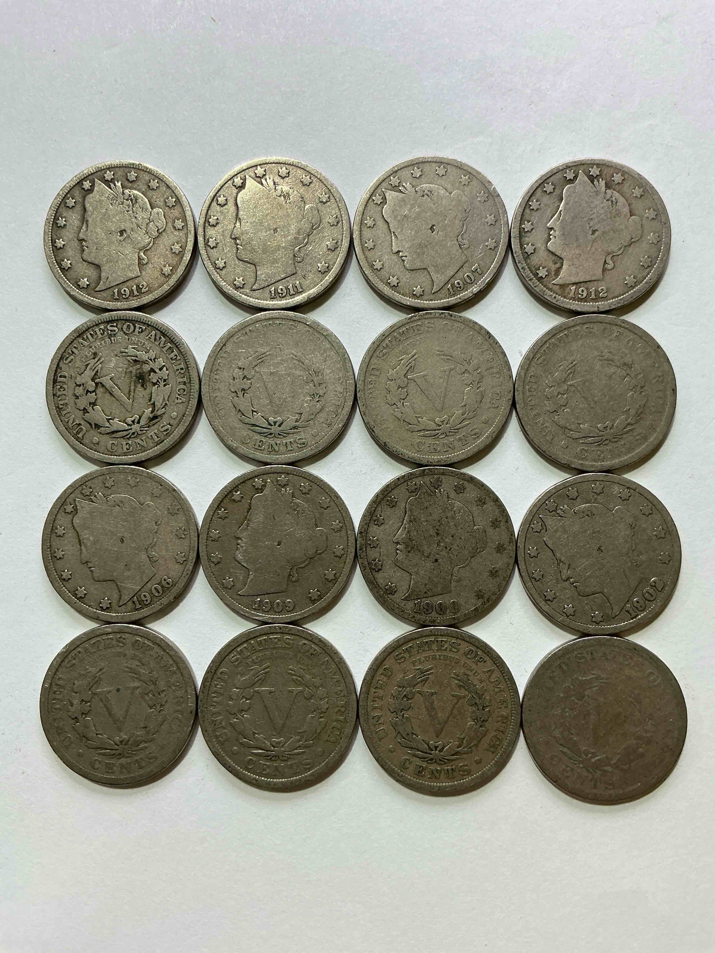 Antique U.S. V Nickels! Think Of The History These Coins Have Seen!, Liberty Head V Nickels Were Minted Up Until 1913 & Were The Style Of Nickels Before Buffalo Nickels. Own Some Cool Pieces Of History! Rare To See These Coins With The "Date On" In Circulated Condition!