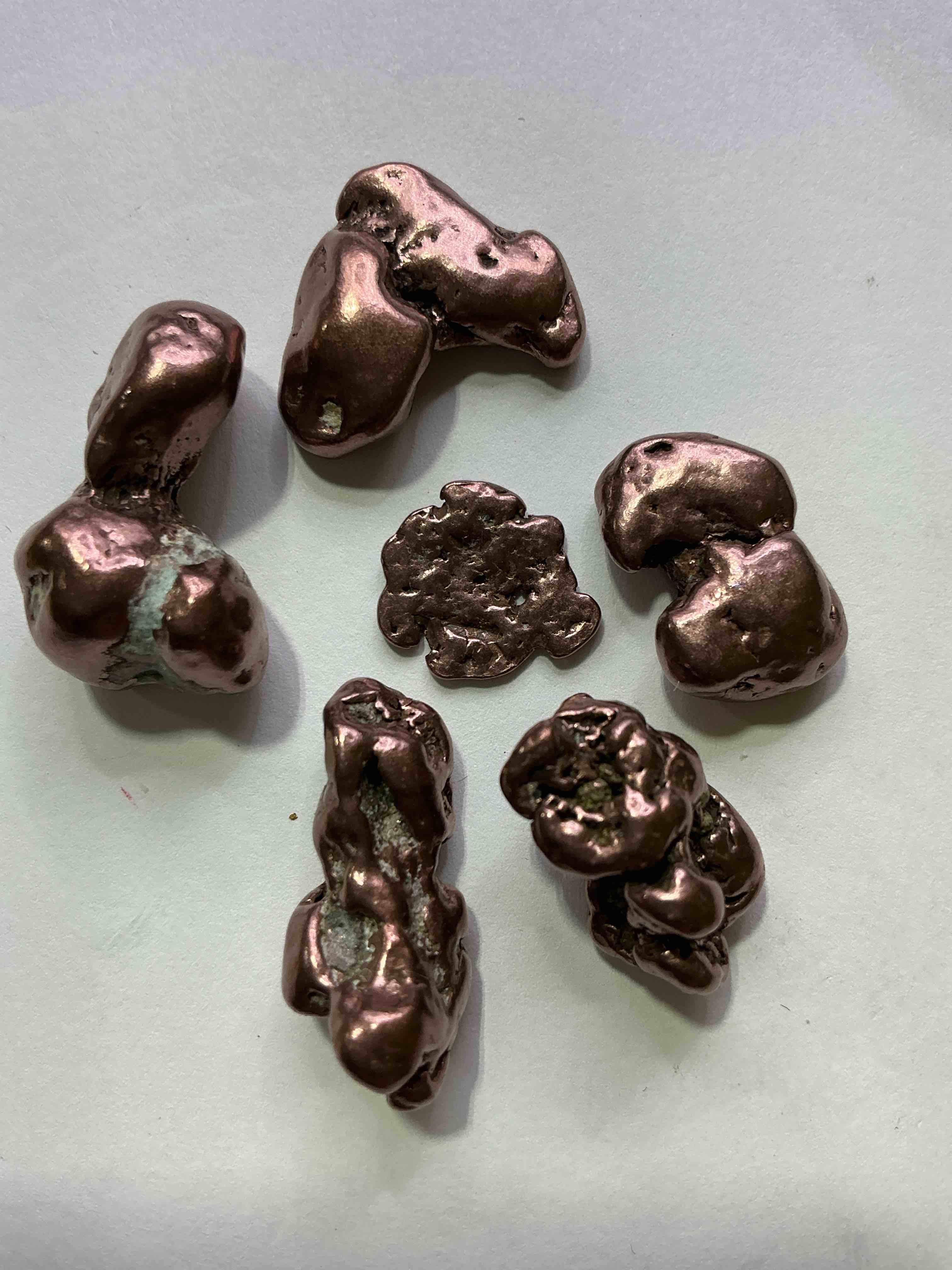 Copper Nuggets In Rare Form! Check Out These Rarely Seen Approximately .999 Copper Nuggets Direct From Prospecting In Copper Harbor, Michigan! Copper In Nugget Form Is Rarely Seen & Each Piece Is Completely Unique. A Great Investment In Fine U.S. Michigan Copper & Also Really Cool Conversation Pieces!