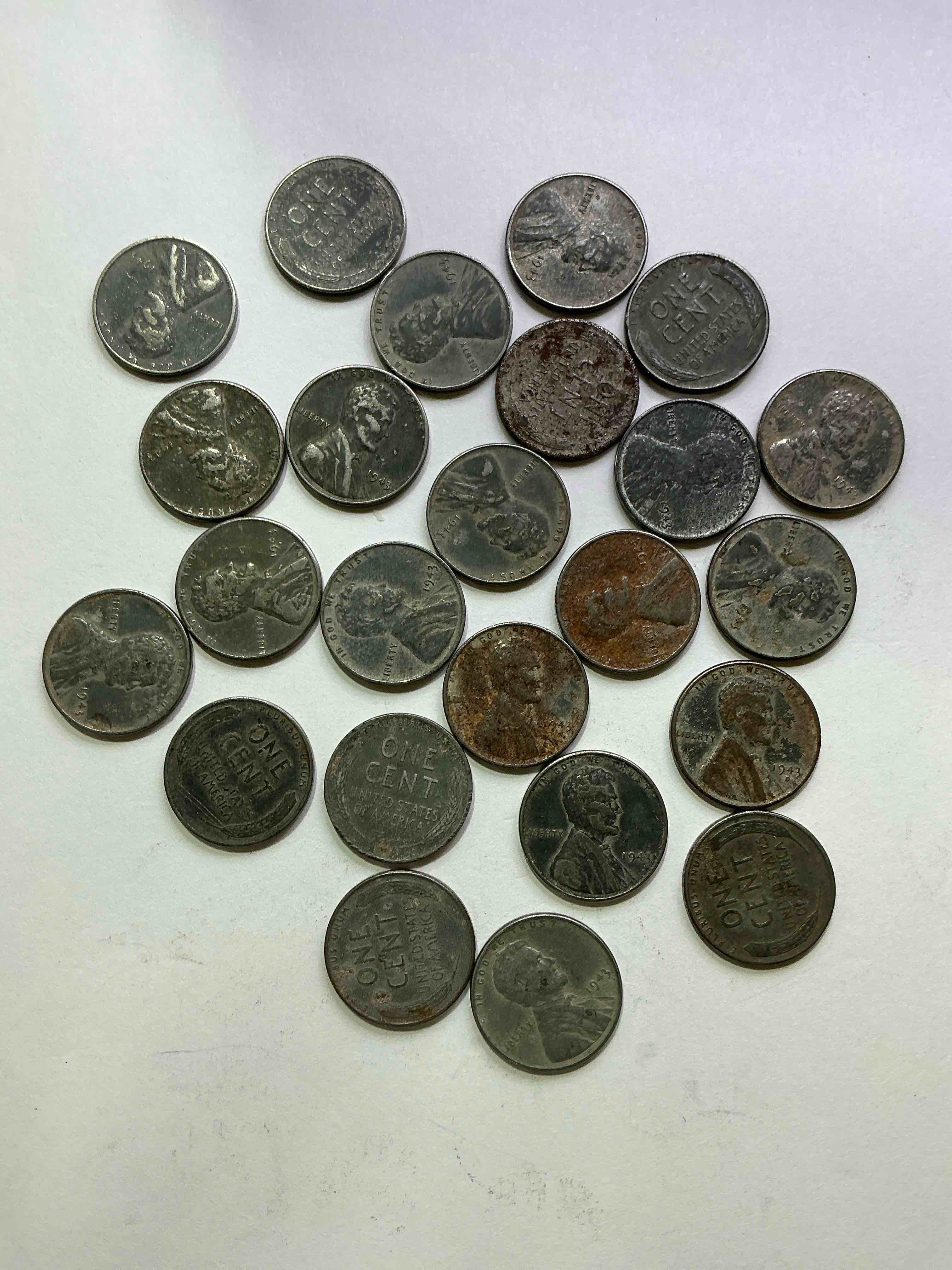 1943 World War Il History! Did You Know That In 1943 Copper Was So Valuable For Making Ammunition That The U.S. Treasury Made Pennies Out Of Steel?! 1943 STEEL Pennies Have Become Valuable, Rare Collector Items! Up For Auction Are Rare WWII Steel Pennies Appearing Circulated. Own Pieces Of World War II History That Are An Awesome Investment!