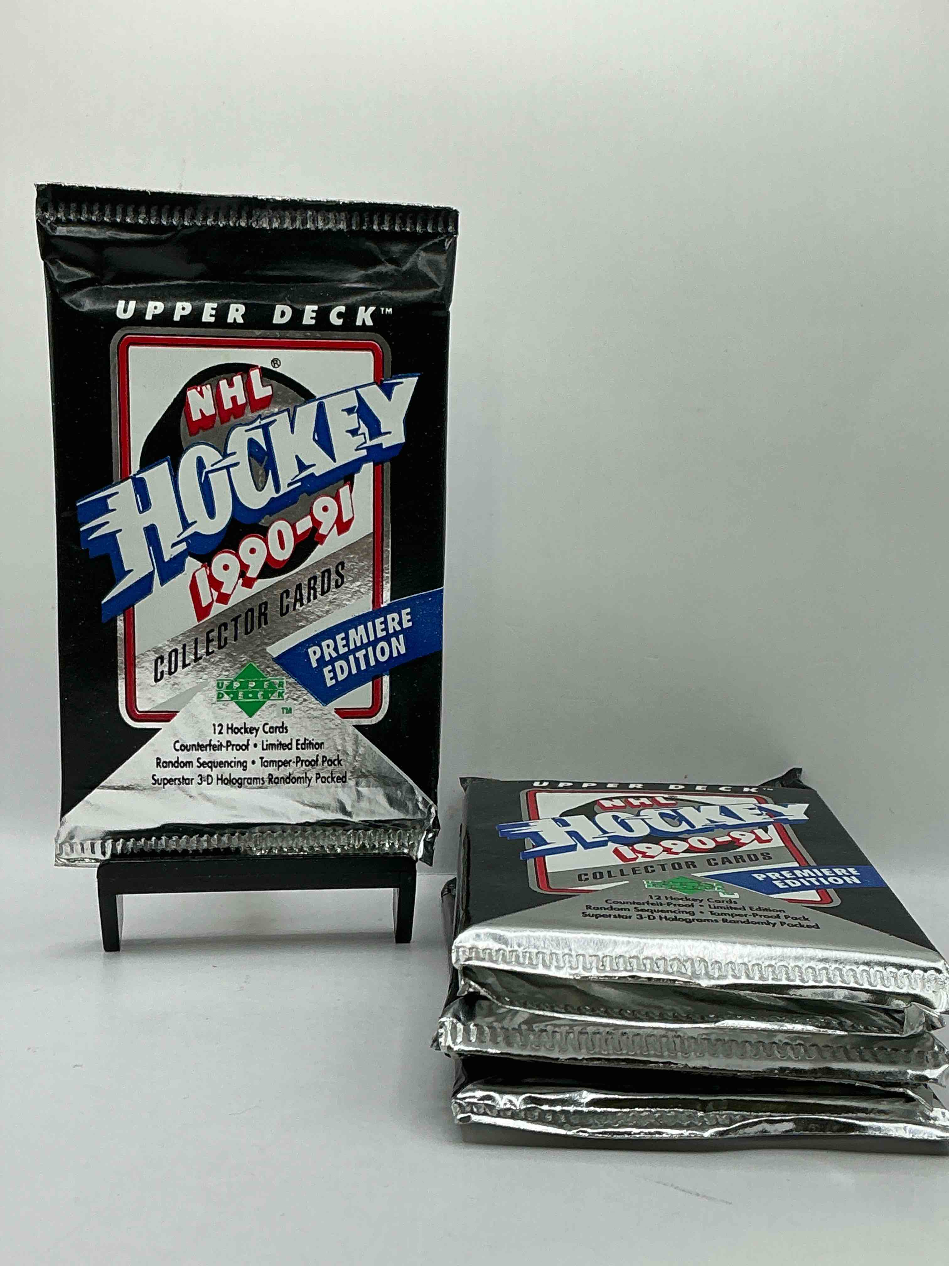 Wow! 1991-92 NHL Upper Deck Premiere Edition! Look for All Of Your Favorite Stars From The 90’s In These Rare Packs!