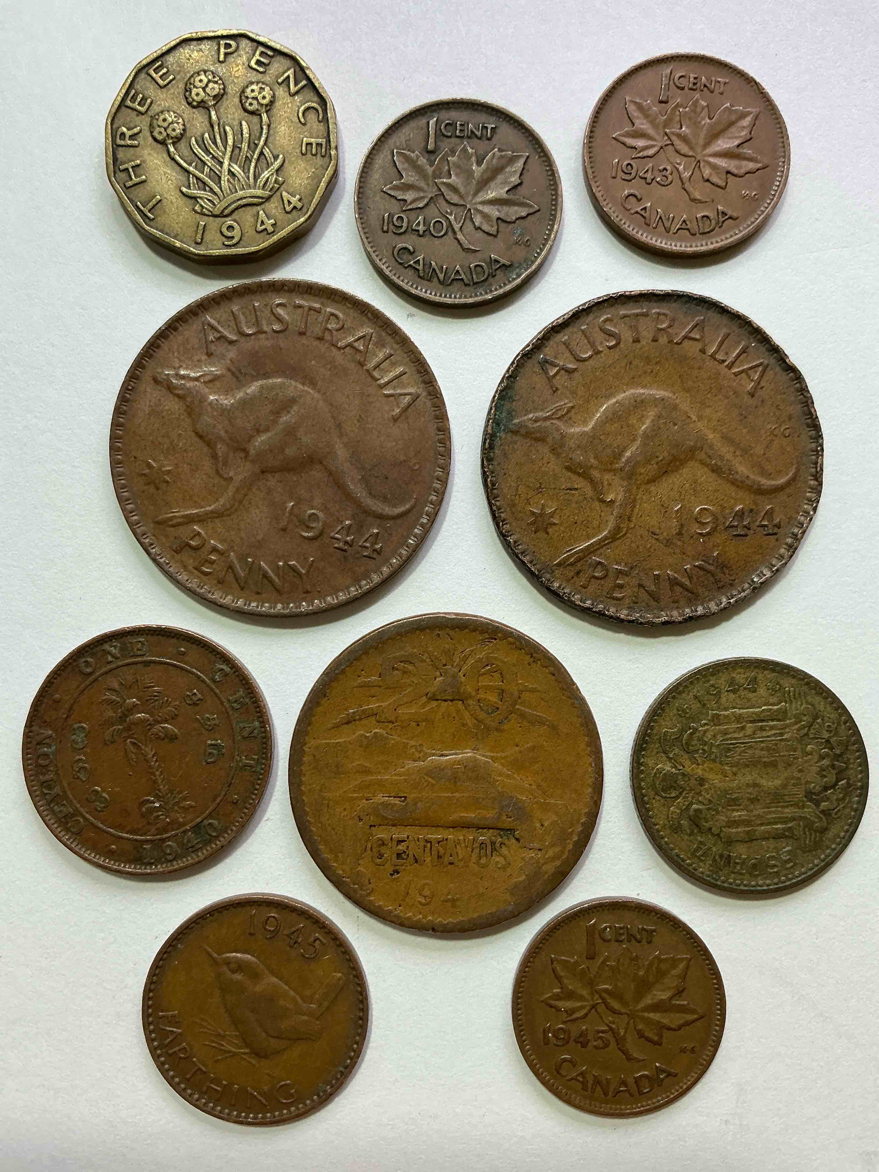 World War Two Buffs Rejoice! Up For Auction Is An Awesome Collection Of World War II Era Coins (1939-1945) From Around The World! Really Hard To Collect & Find In One Place! Really Cool Pieces Of History!