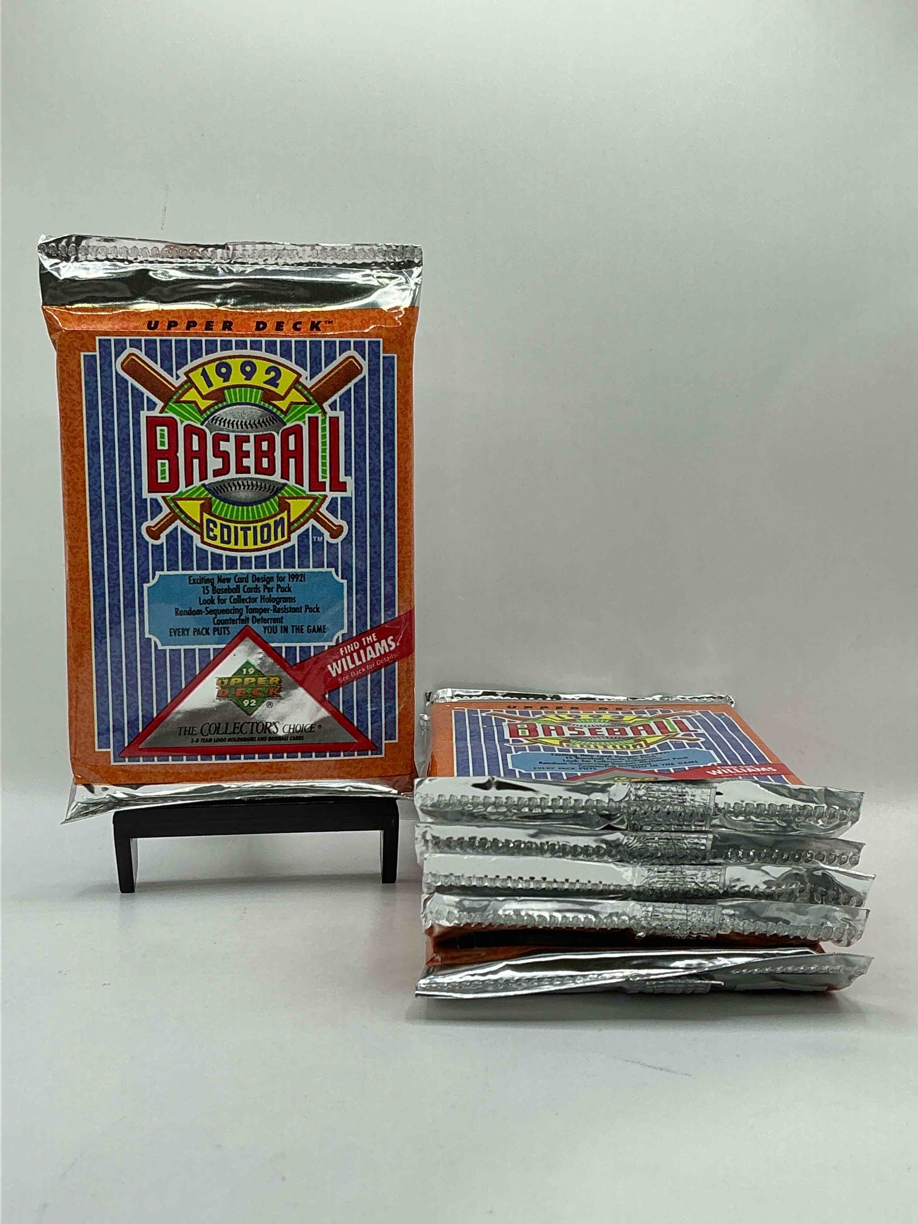 1992 Upper Deck Baseball Sealed Sports & Collectible Card Pack, Direct From Original Sealed Retail Case! Search For Ultra Rare & Valuable Ted Williams & Johnny Bench Signed Insert Cards As Well As Deion Sanders, Ken Griffey Jr., Nolan Ryan & So Much More!