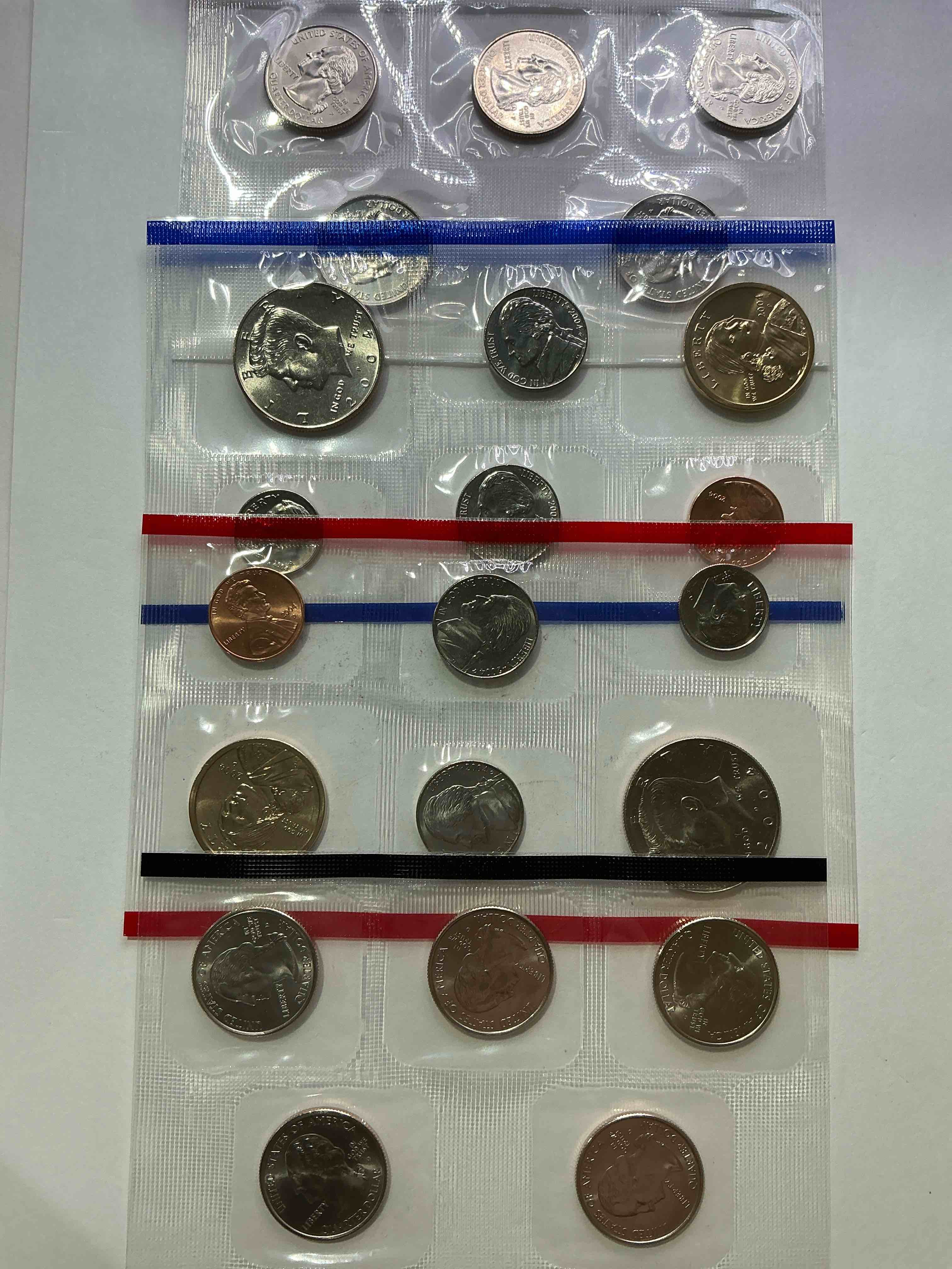 2002 Philadelphia & Denver Mint Coins! 22 Coins, Including Sacagawea Dollars, Half Dollars, State Quarters, Nickels, Dimes & Pennies! Wow!