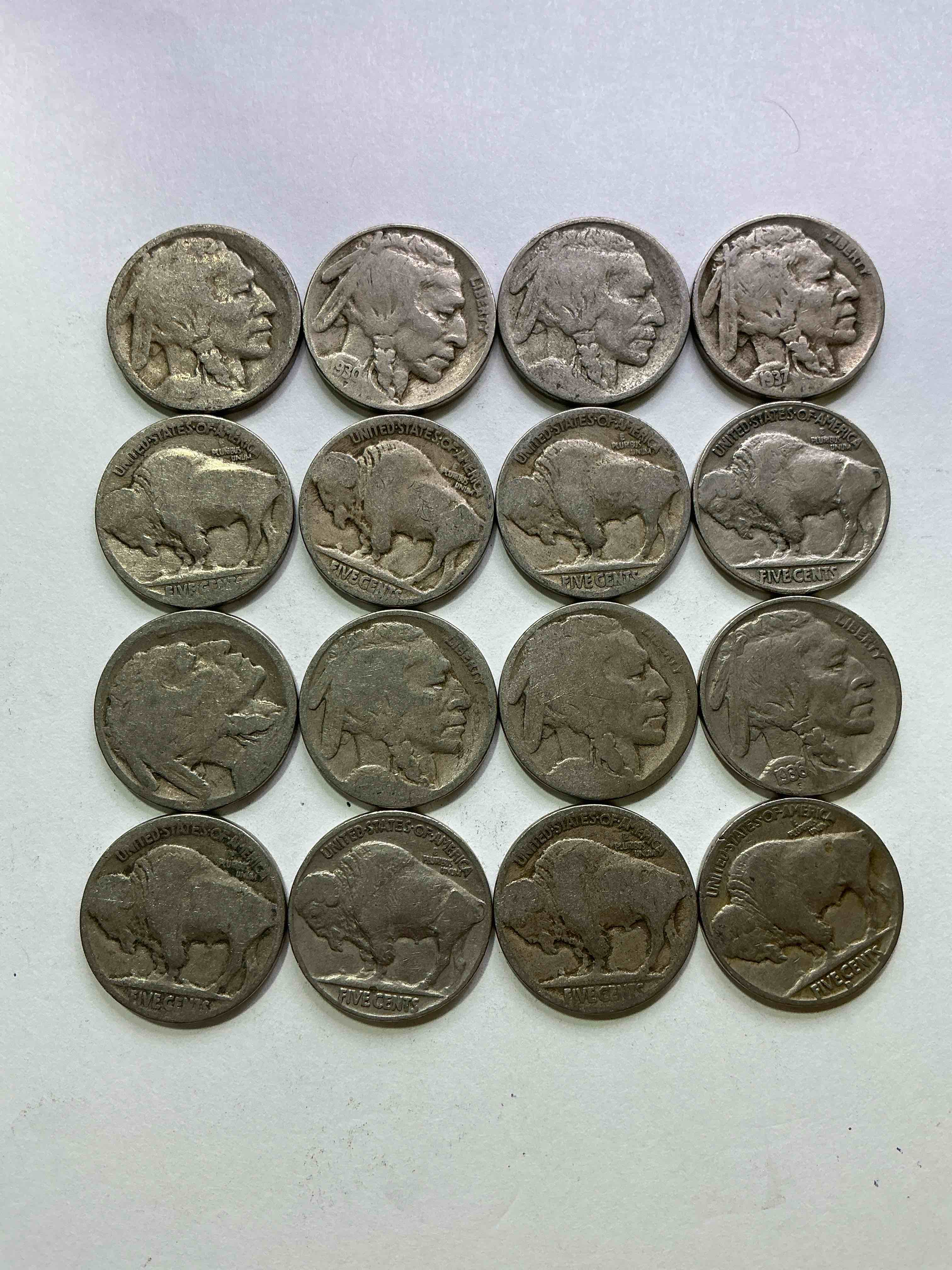 Historic Buffalo Nickels! Indian Head Buffalo Nickels Were Minted From 1913 To 1938 & Have Become A Favorite For Coin Collectors Around The World! Own Pieces Of American History With These Cool Indian Head Buffalo Nickels In Circulated Condition, Most With Visible Dates Which Is Very Rare For Buffalo Nickels!