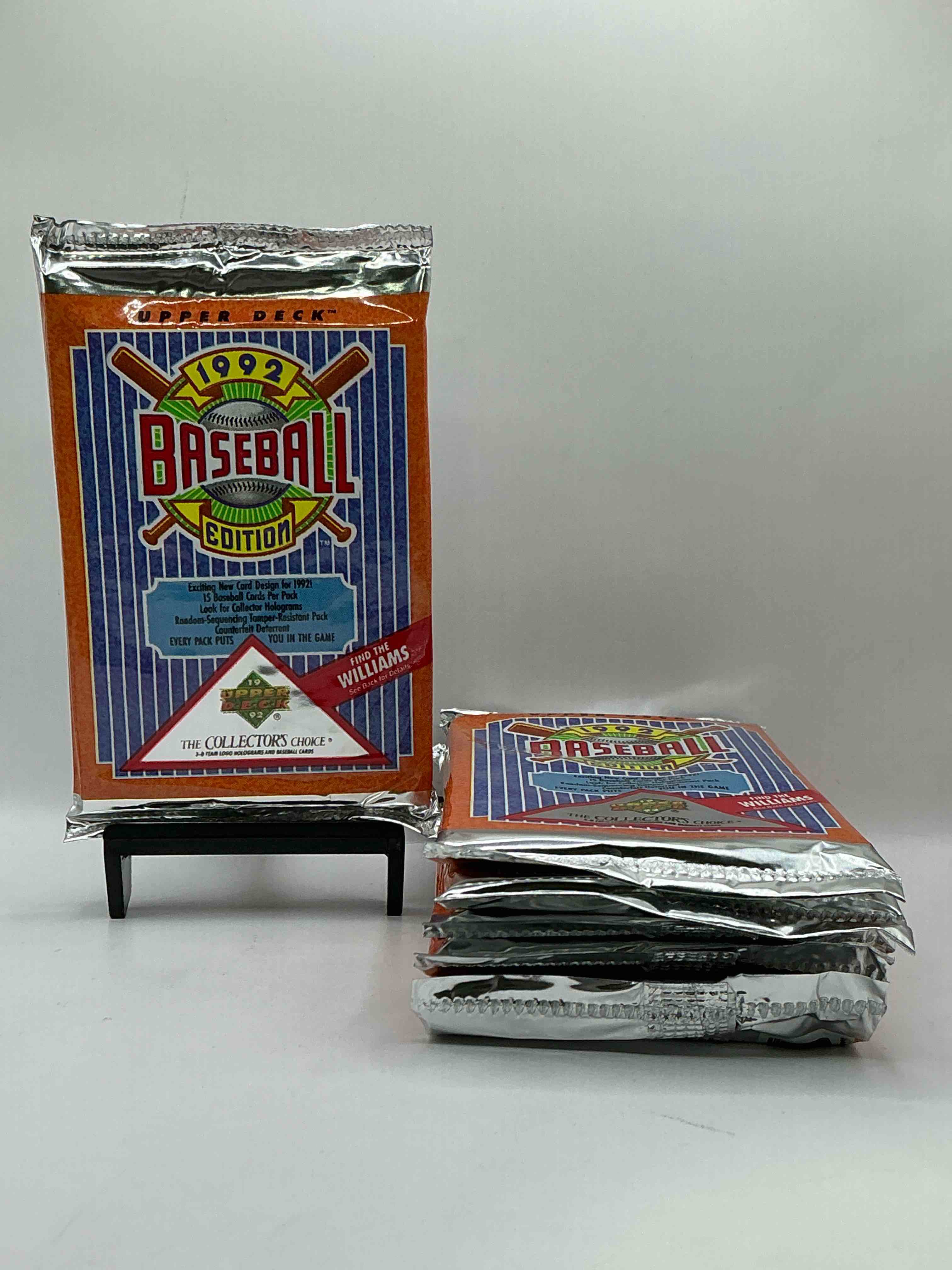 1992 Upper Deck Baseball Sealed Sports & Collectible Card Pack, Direct From Original Sealed Retail Case! Search For Ultra Rare & Valuable Ted Williams & Johnny Bench Signed Insert Cards As Well As Deion Sanders, Ken Griffey Jr., Nolan Ryan & So Much More!