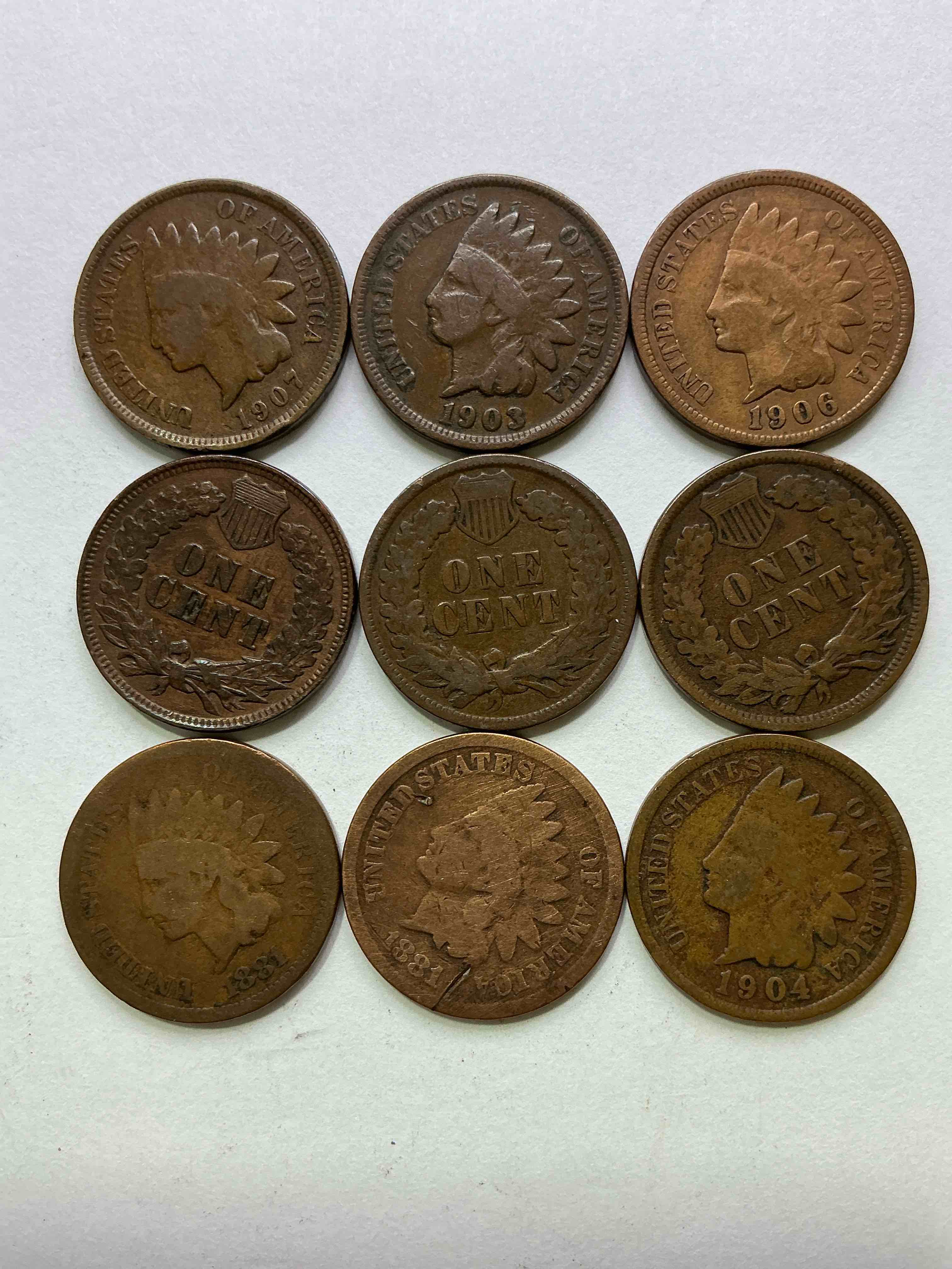 Indian Head Pennies! These Gorgeous U.S. Pennies Were Minted From 1859-1909 & Have Become Serious Collector Items! The "Indian Head" Design Is Actually A Representation Of Lady Liberty Wearing An Indian Headdress. Here Are Beautiful, Well-Kept Examples Representing Many Different Mint Years! Great For Collecting, Investing & Learning History, & Rare With Visible Dates!