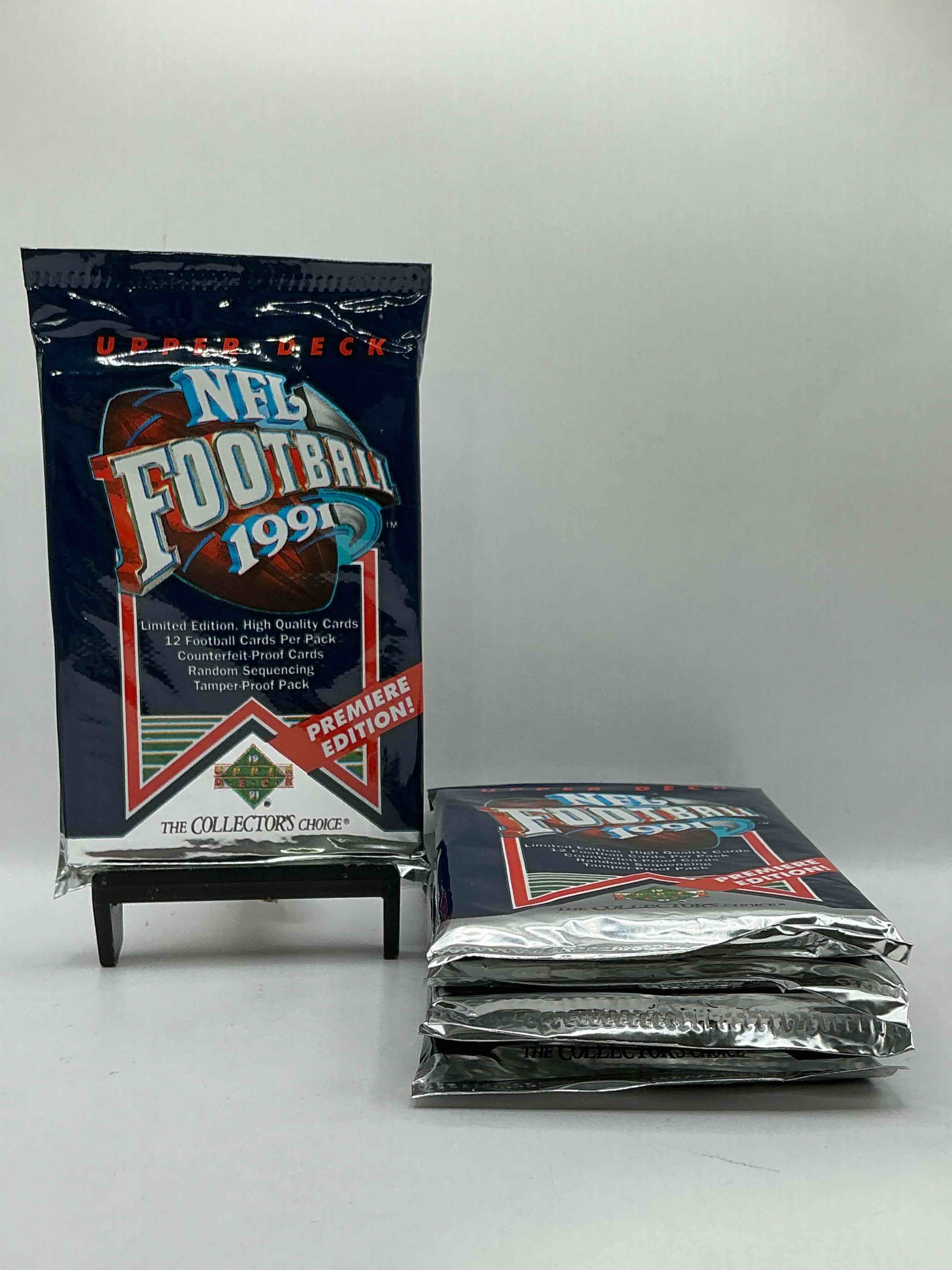 Rare & Vintage! 1991 Upper Deck Unopened NFL Football Packs! Direct From Original Box! Brett Favre Rookie Year! Search For Brett Favre Rookie & Other 80s Stars!