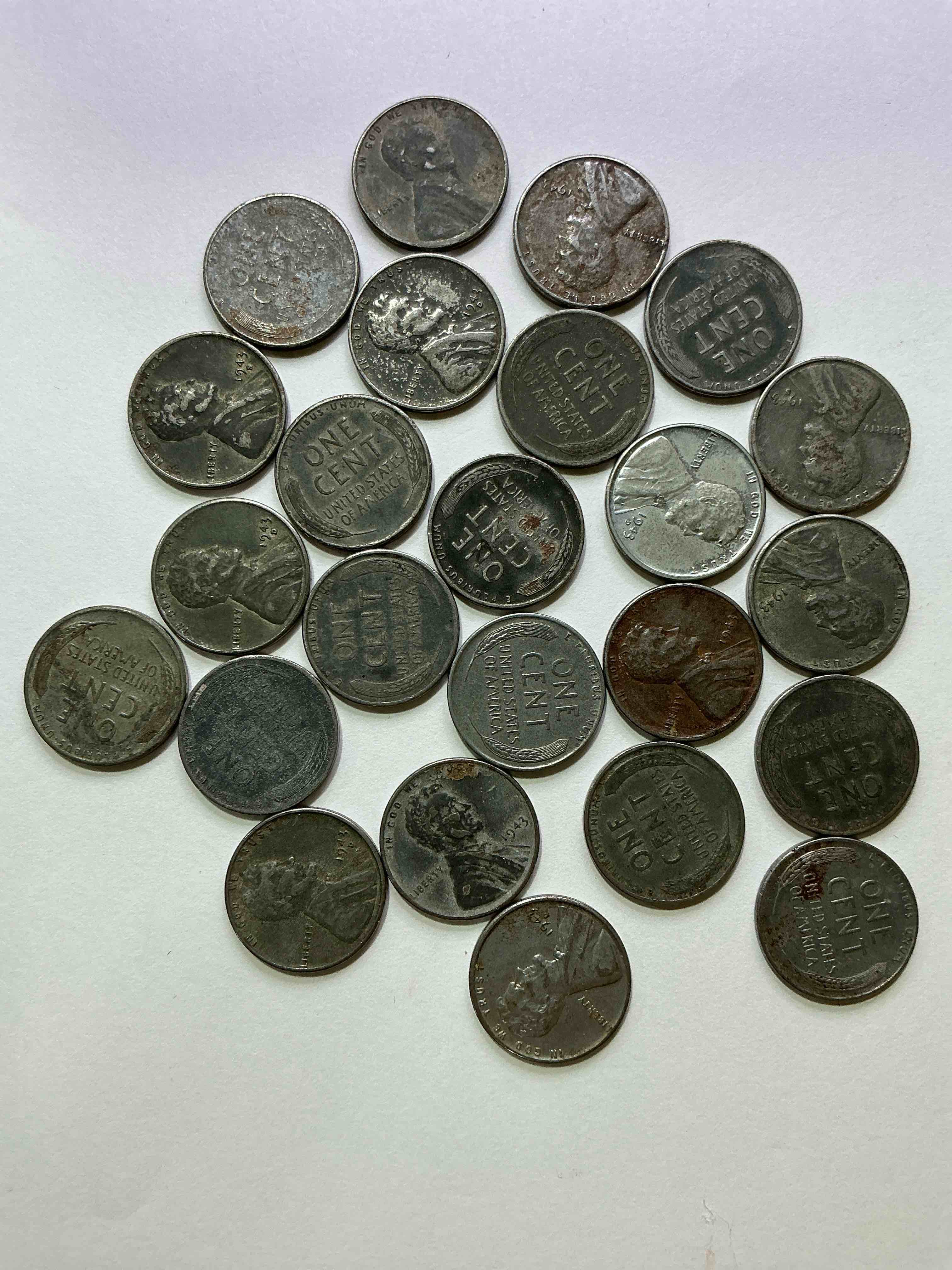 1943 World War Il History! Did You Know That In 1943 Copper Was So Valuable For Making Ammunition That The U.S. Treasury Made Pennies Out Of Steel?! 1943 STEEL Pennies Have Become Valuable, Rare Collector Items! Up For Auction Are Rare WWII Steel Pennies Appearing Circulated. Own Pieces Of World War II History That Are An Awesome Investment!