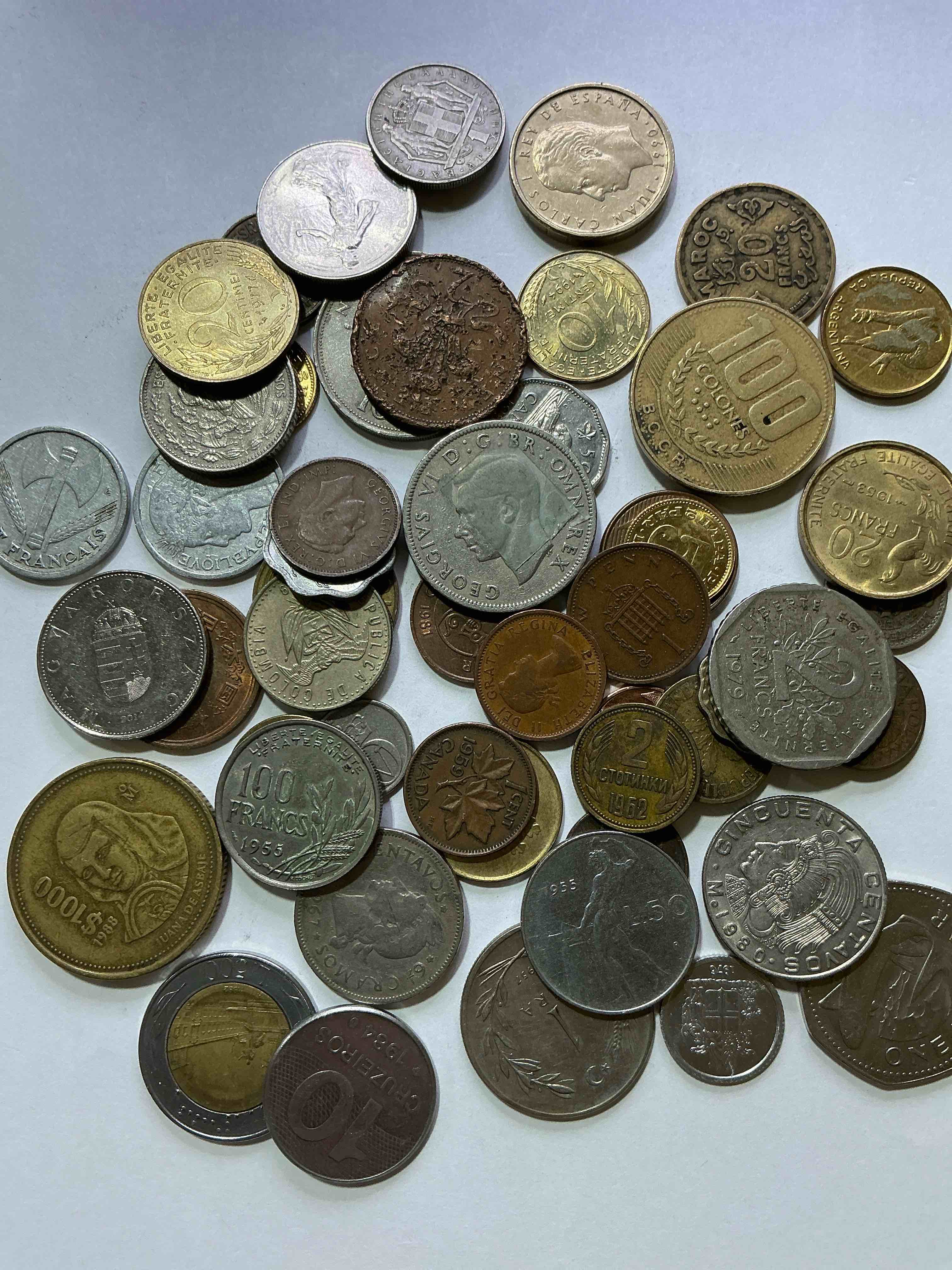 World Coins, Antique & Vintage! Each Lot Is Unique! Many Different Years, Countries, Sizes & Exotic Places. This Cool Collection Of Antique Coins From Around The World Is Loads Of Fun! Have Fun Identifying Each Coin & Country As A Great Educational Tool! A Great Investment Too!