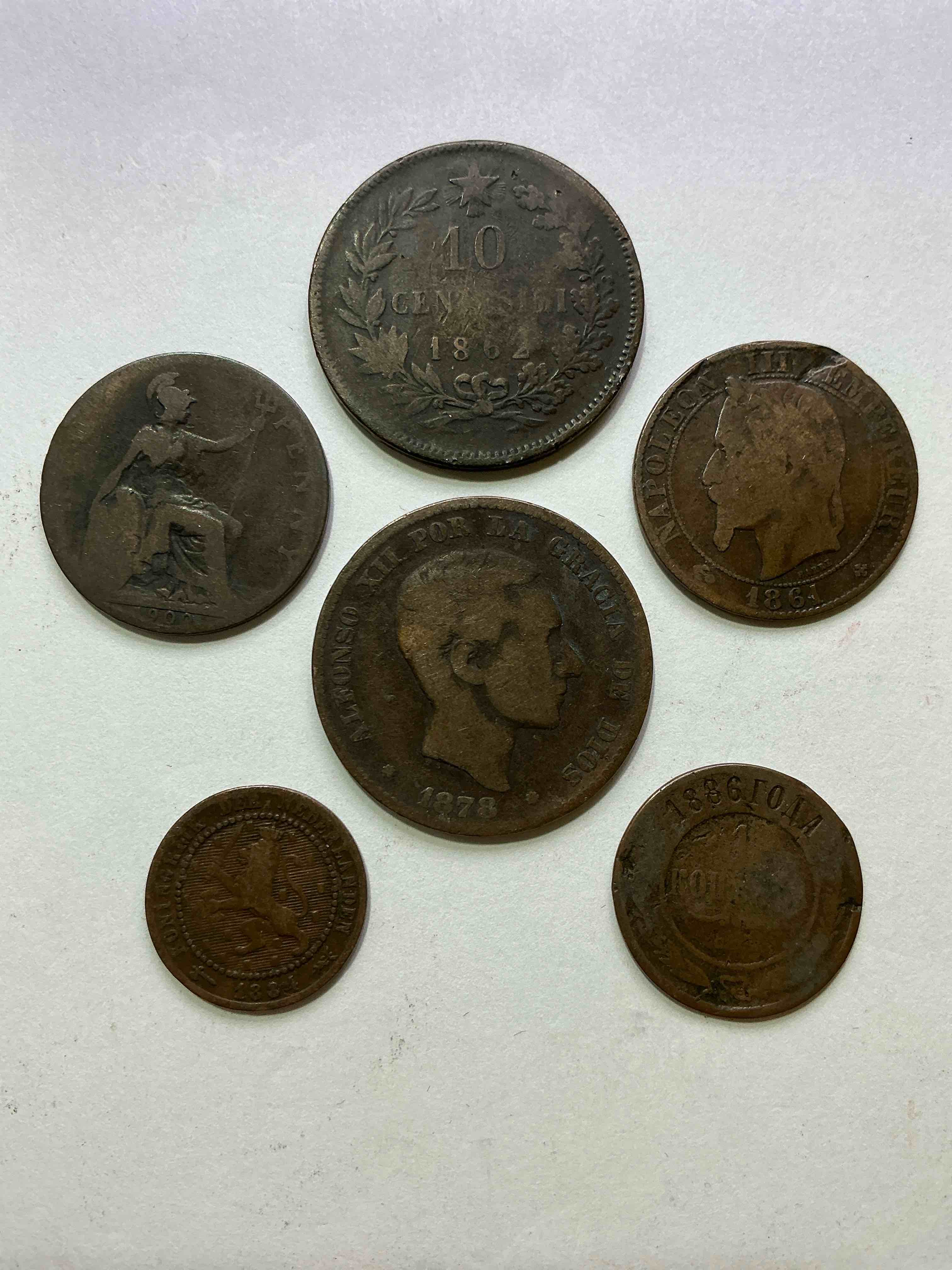 1800’s Coins! Coins From All Over The World.. 1900 & Back! All Different Shapes & Sizes! Think Of The History These Have Seen! WOW!