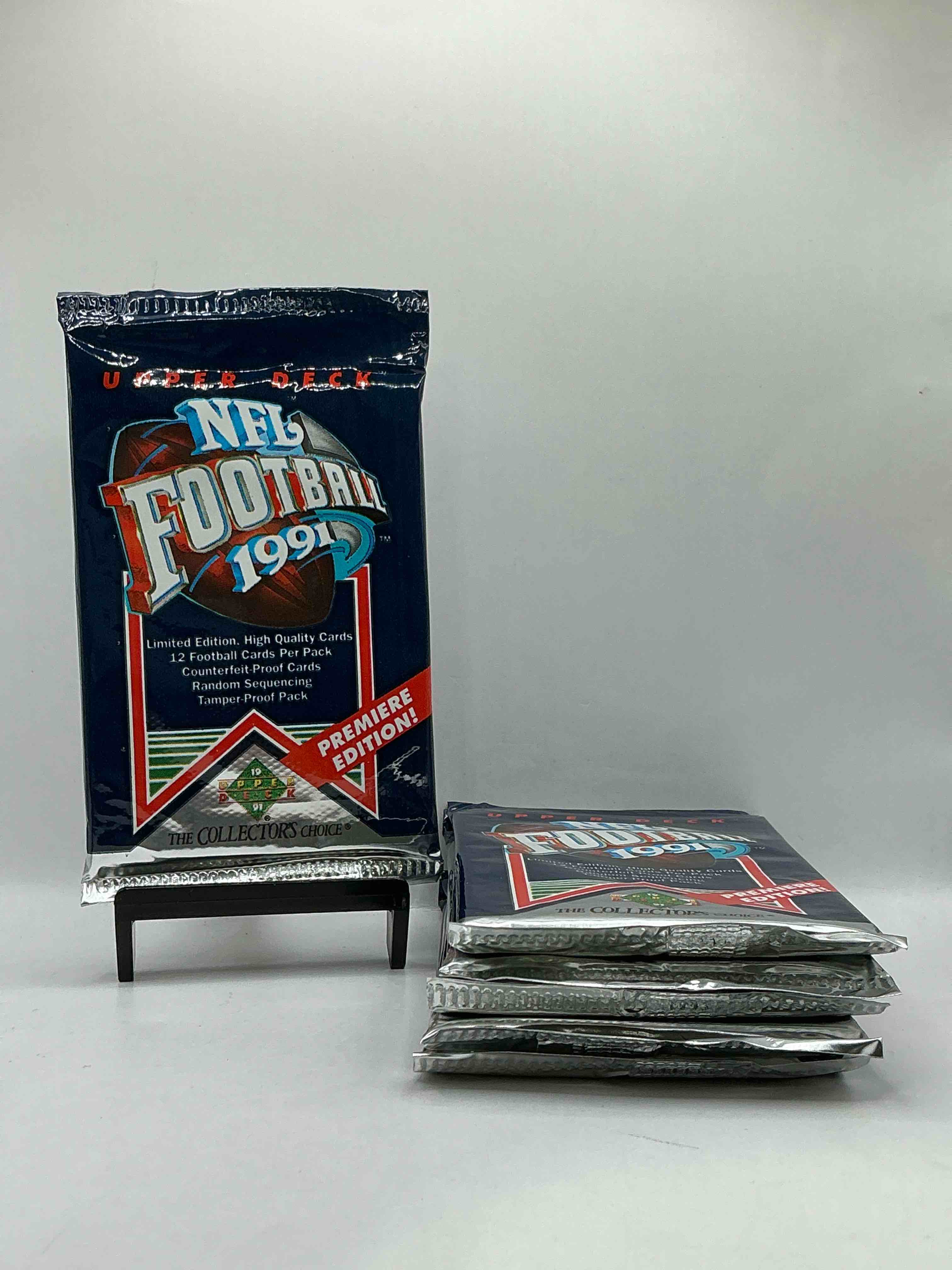 Rare & Vintage! 1991 Upper Deck Unopened NFL Football Packs! Direct From Original Box! Brett Favre Rookie Year! Search For Brett Favre Rookie & Other 80s Stars!