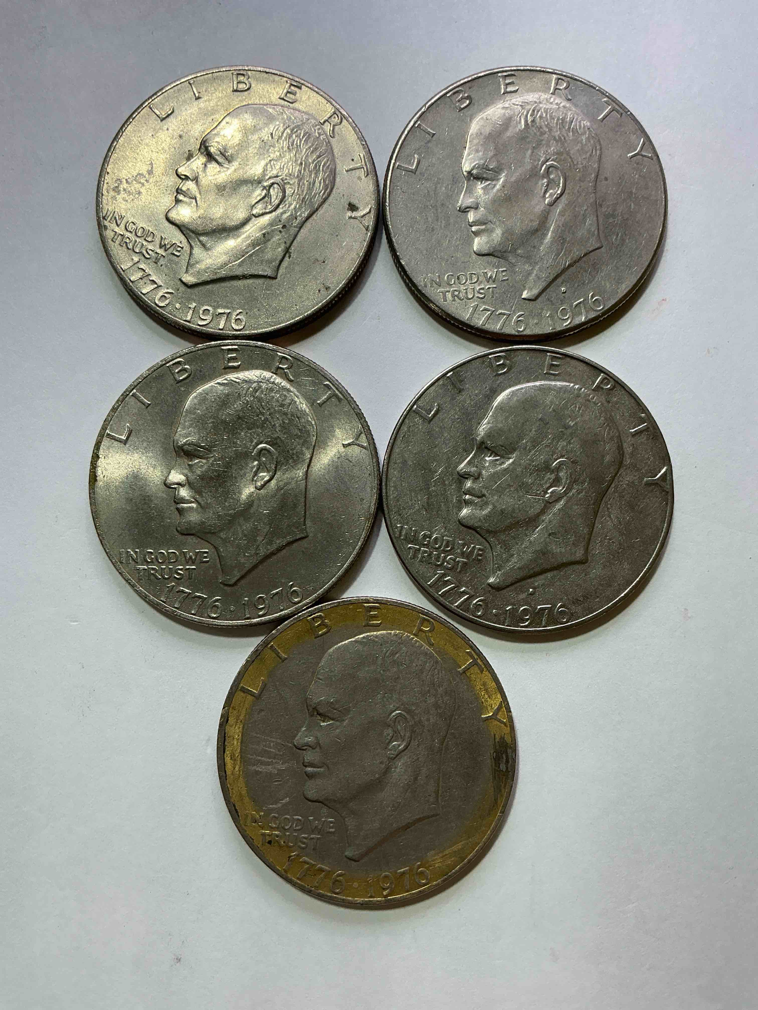Gorgeous Eisenhower Dollar Coins! These Striking, Large U.S. Coins Were Minted From 1971-1978. Here Are Gorgeous Examples Of “Ike" Dollars From 1976! These Coins Have Become Immensely Popular With Collectors & Some Have Great Toning!