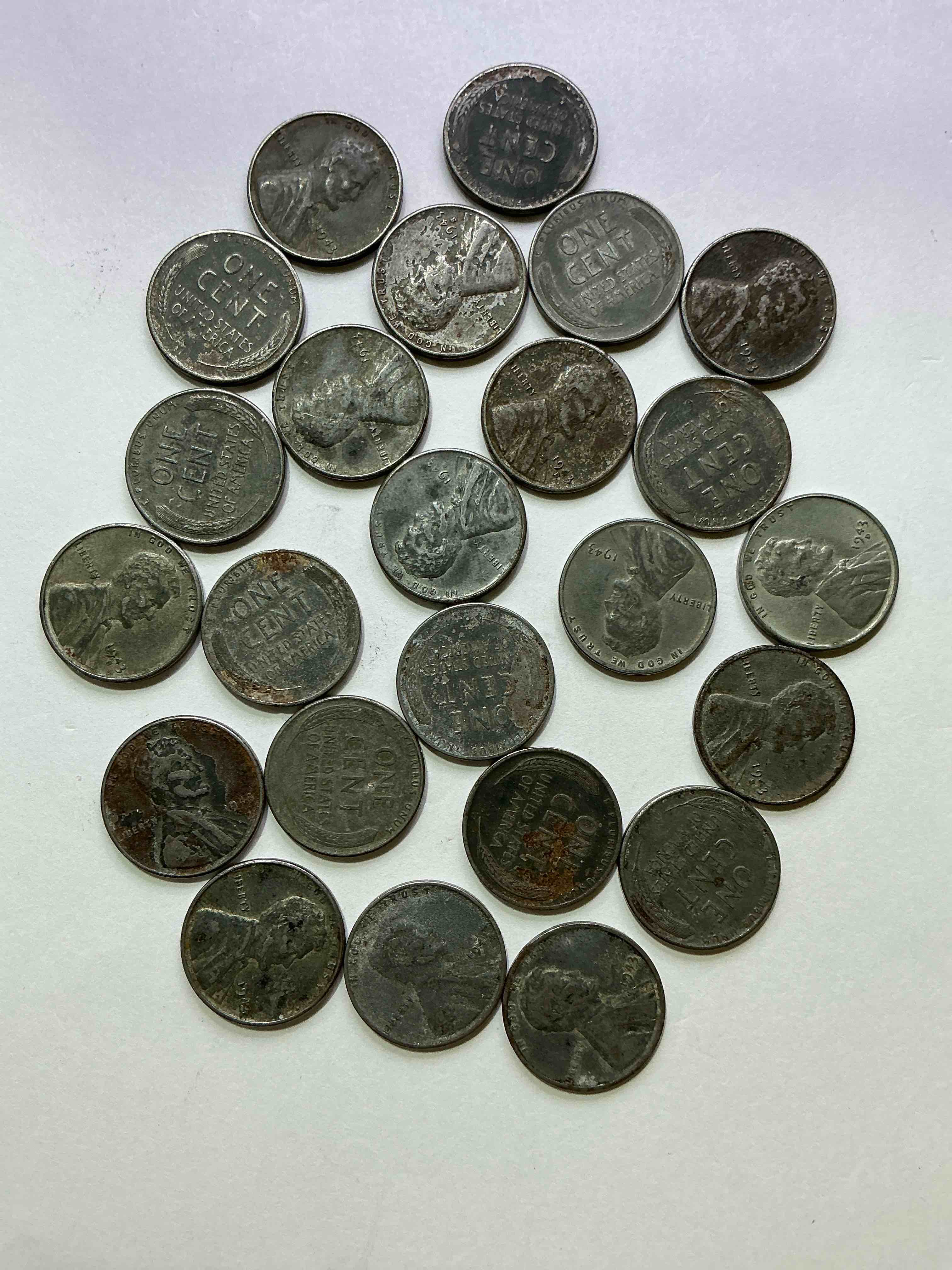 1943 World War Il History! Did You Know That In 1943 Copper Was So Valuable For Making Ammunition That The U.S. Treasury Made Pennies Out Of Steel?! 1943 STEEL Pennies Have Become Valuable, Rare Collector Items! Up For Auction Are Rare WWII Steel Pennies Appearing Circulated. Own Pieces Of World War II History That Are An Awesome Investment!