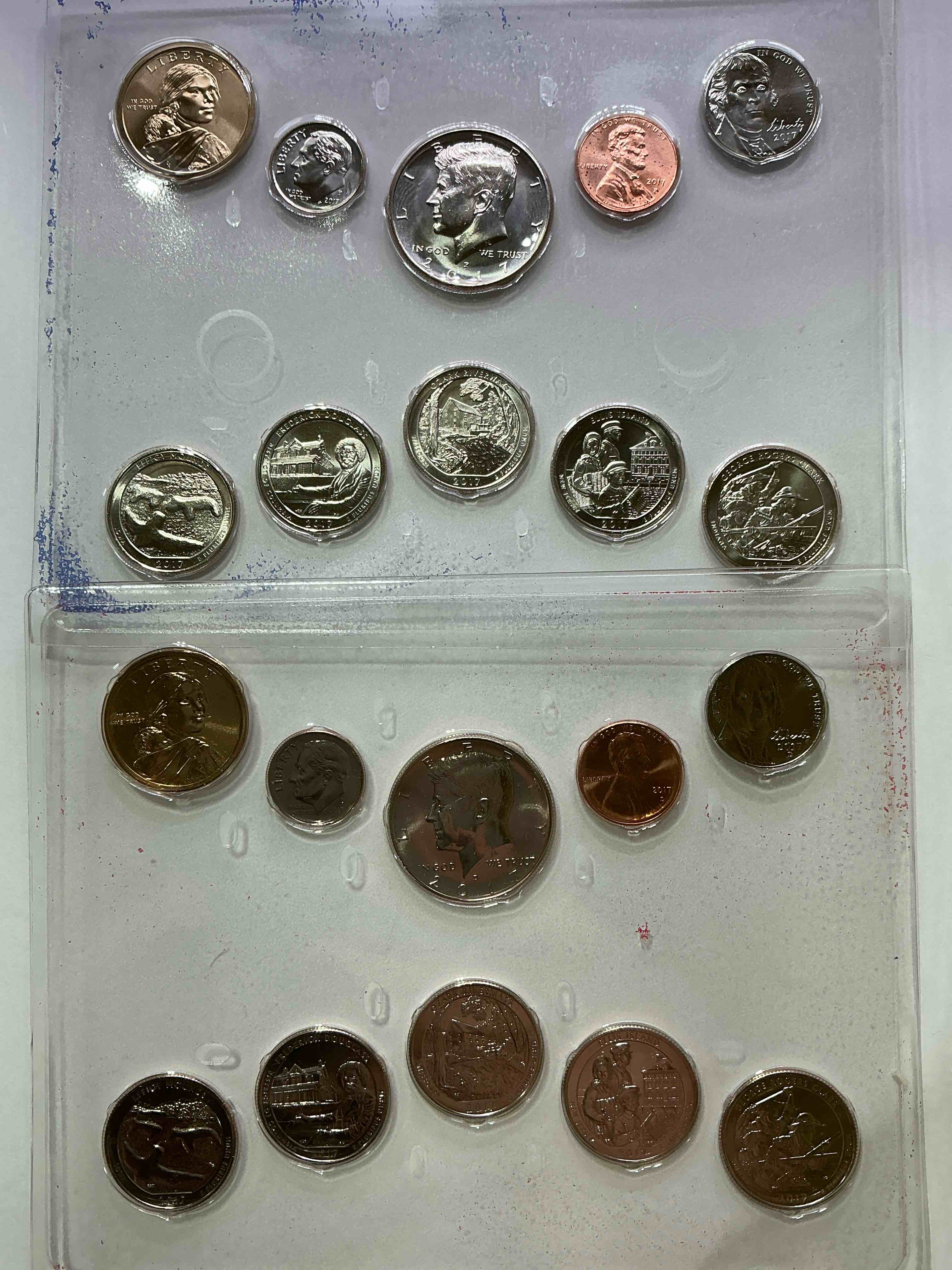 2017 Uncirculated Mint Coins! 20 Coin Craziness! Includes Sacagawea Dollar, Quarters, Pennies, Dimes, Half Dollar & Nickels! All Uncirculated!