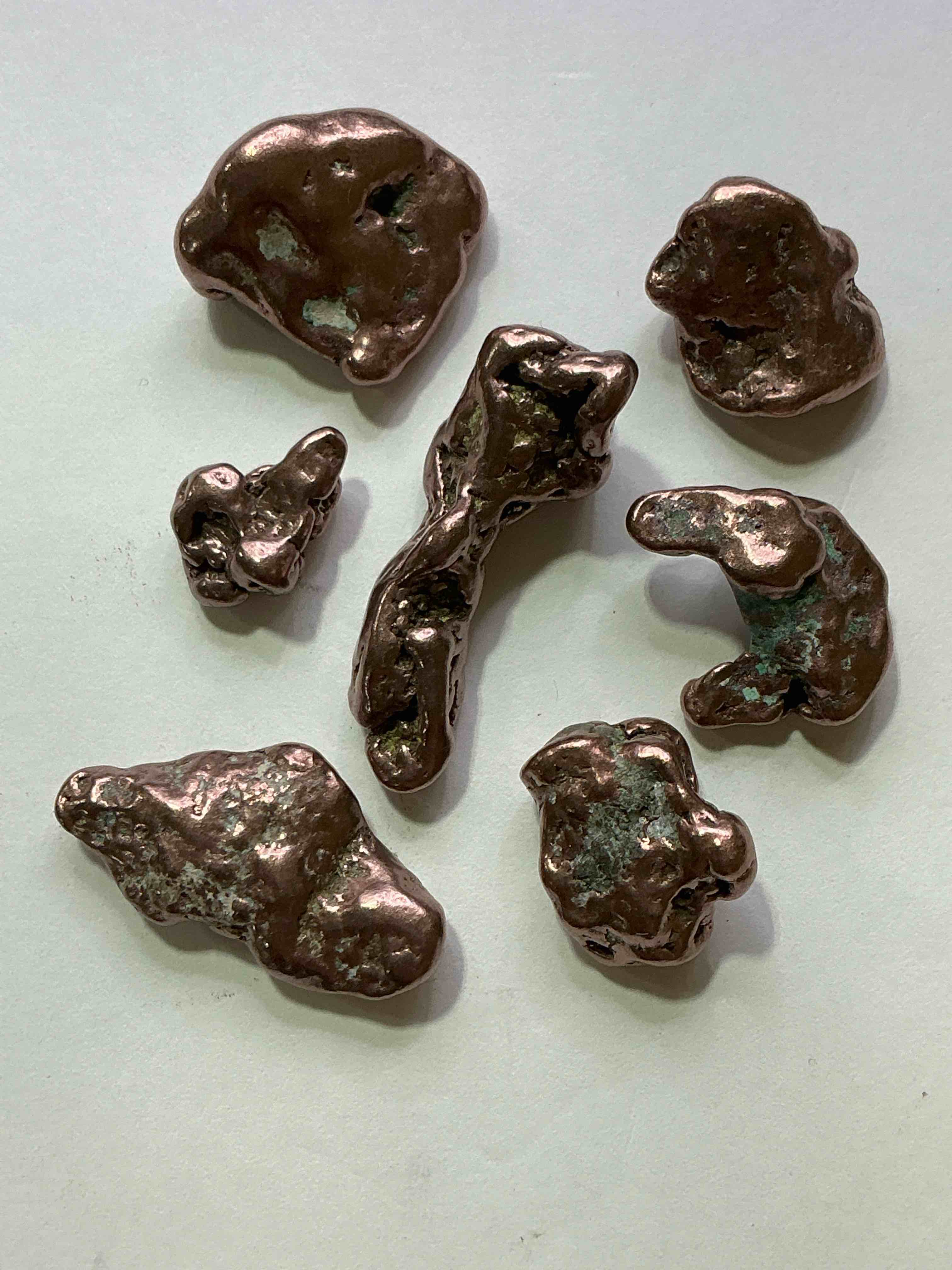 Copper Nuggets In Rare Form! Check Out These Rarely Seen Approximately .999 Copper Nuggets Direct From Prospecting In Copper Harbor, Michigan! Copper In Nugget Form Is Rarely Seen & Each Piece Is Completely Unique. A Great Investment In Fine U.S. Michigan Copper & Also Really Cool Conversation Pieces!