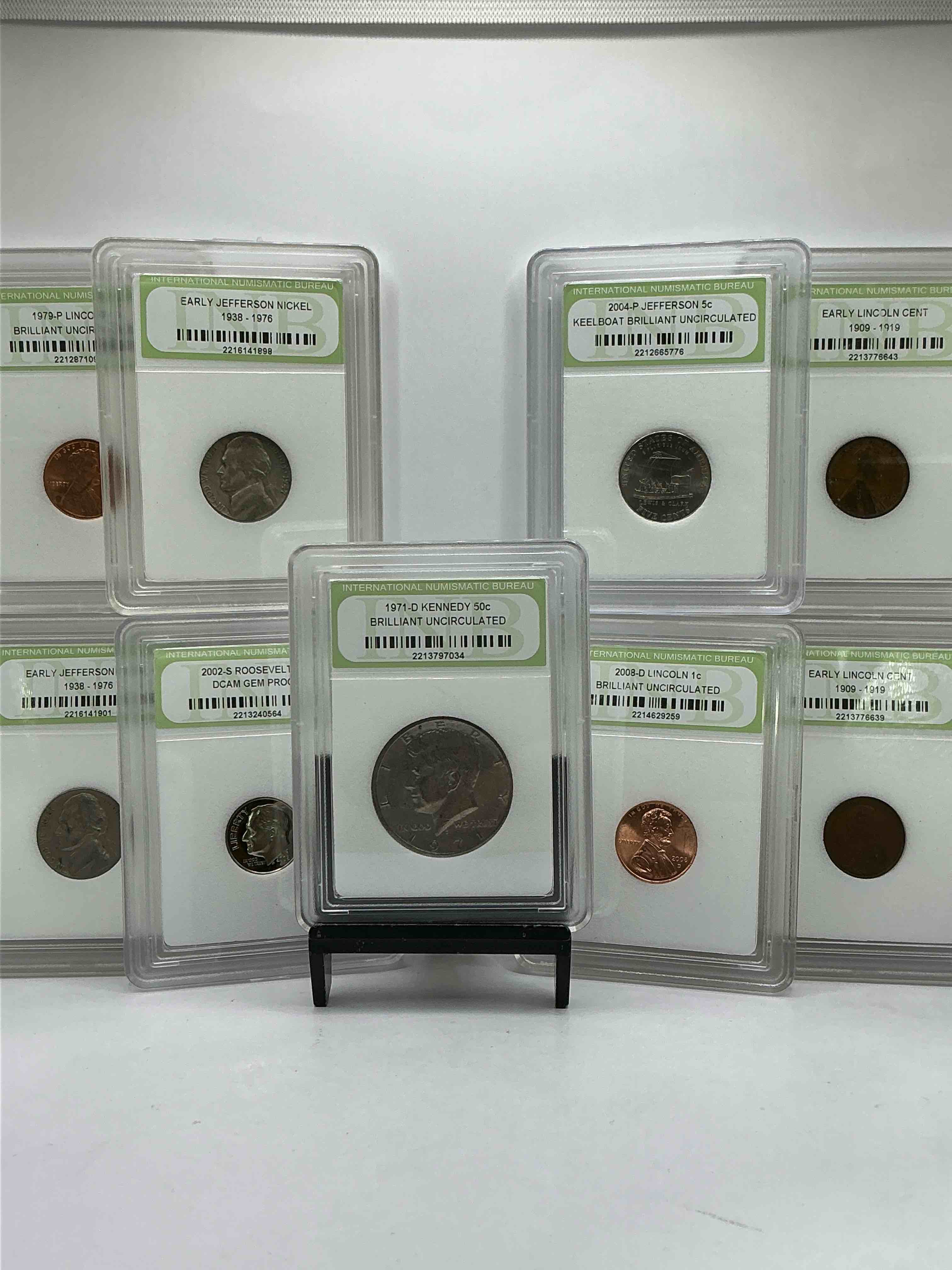 Collector's Dream! 9 Different Rare, Slabbed U.S. Collector Coins In Certified/Catalogued Protective Slab Cases! A Great Way to Build An Incredible Collection Of Protected, Rare U.S. Coins! Great For The Coin Fan & Collector!