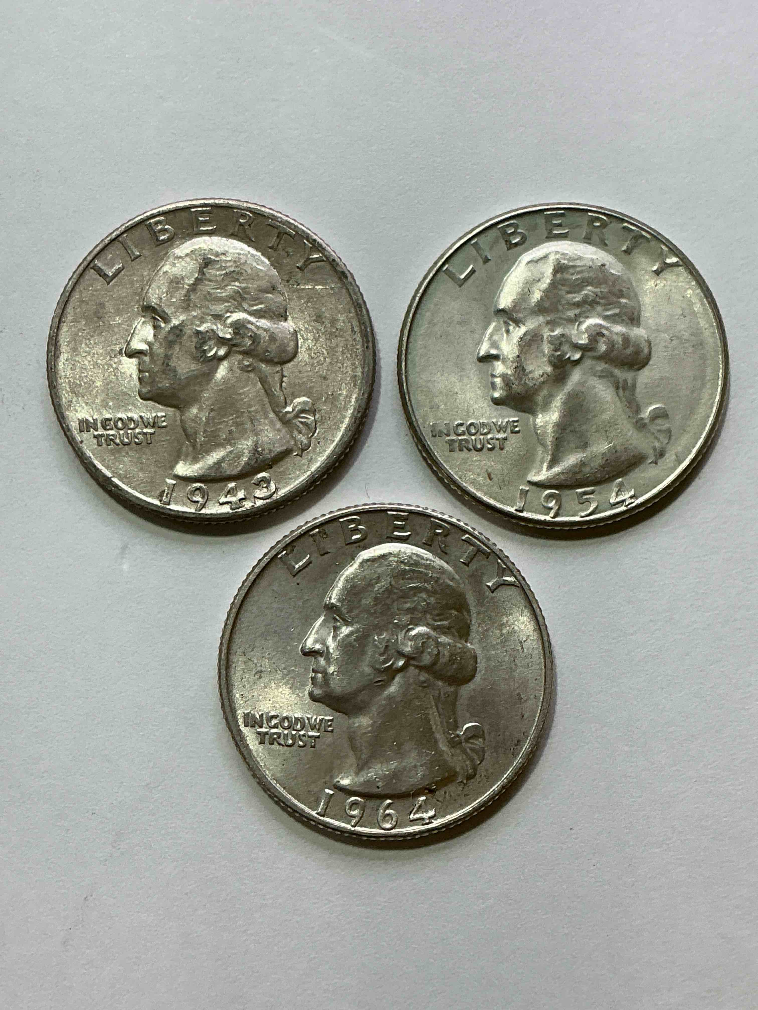 George Washington Brilliant Silver! Pre 1965 U.S. Quarter Dollar Coins Were Actually Silver, Here Are two Great Examples Of Awesome, Pristine George Washington Silver Quarters, Stunning & Uncirculated! Rare Mints! Great For Investing In Precious Metals! These Coins Were Minted At 90% Silver and 10% Copper, Giving Them A Net Weight Of .18084 Ounces Of Pure Silver Per Coin! Very Hard To Find Uncirculated, Stunning! Invest In Fine U.S. Silver!