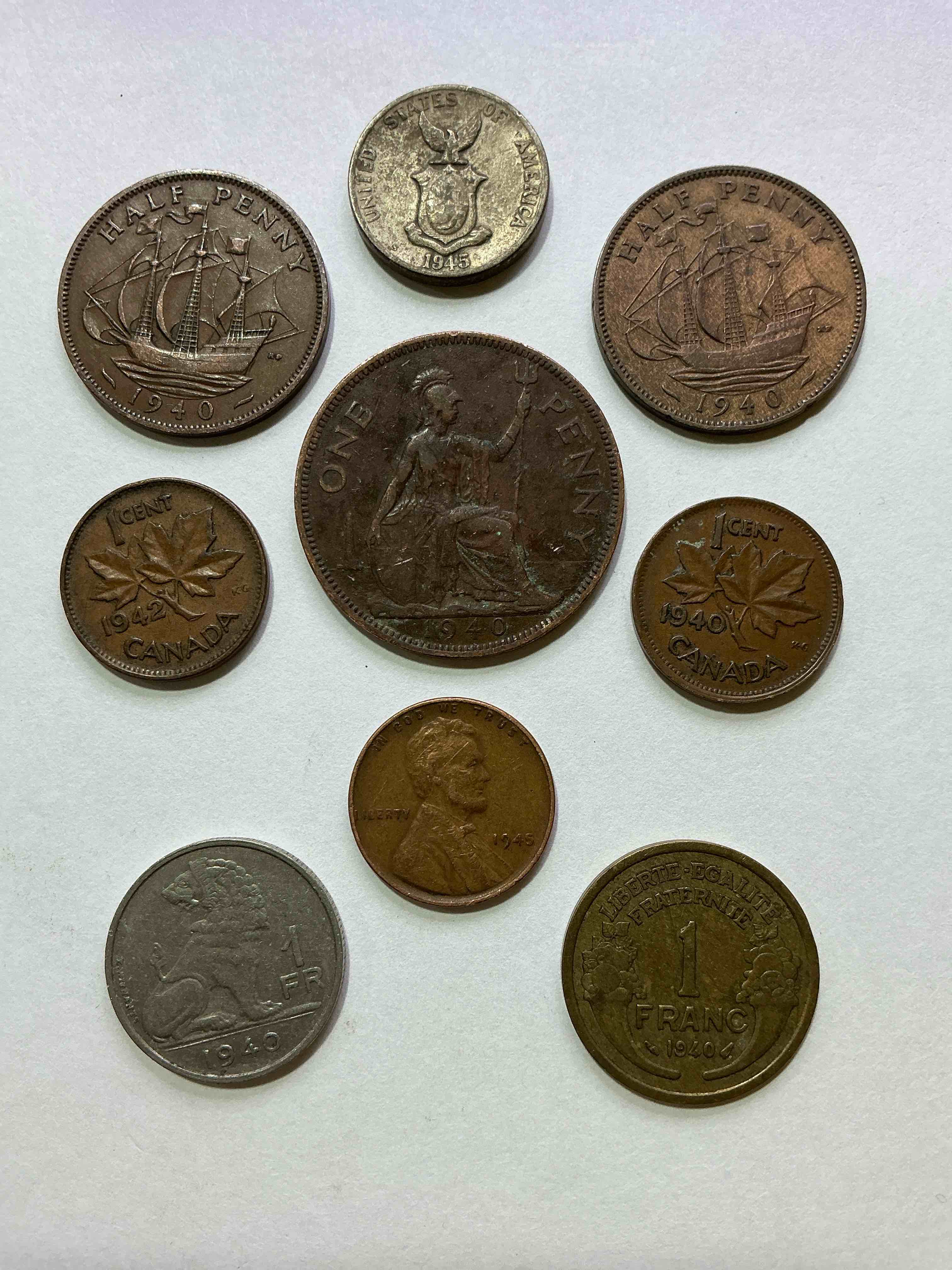 World War Two Buffs Rejoice! Up For Auction Is An Awesome Collection Of World War II Era Coins (1939-1945) From Around The World! Really Hard To Collect & Find In One Place! Really Cool Pieces Of History!
