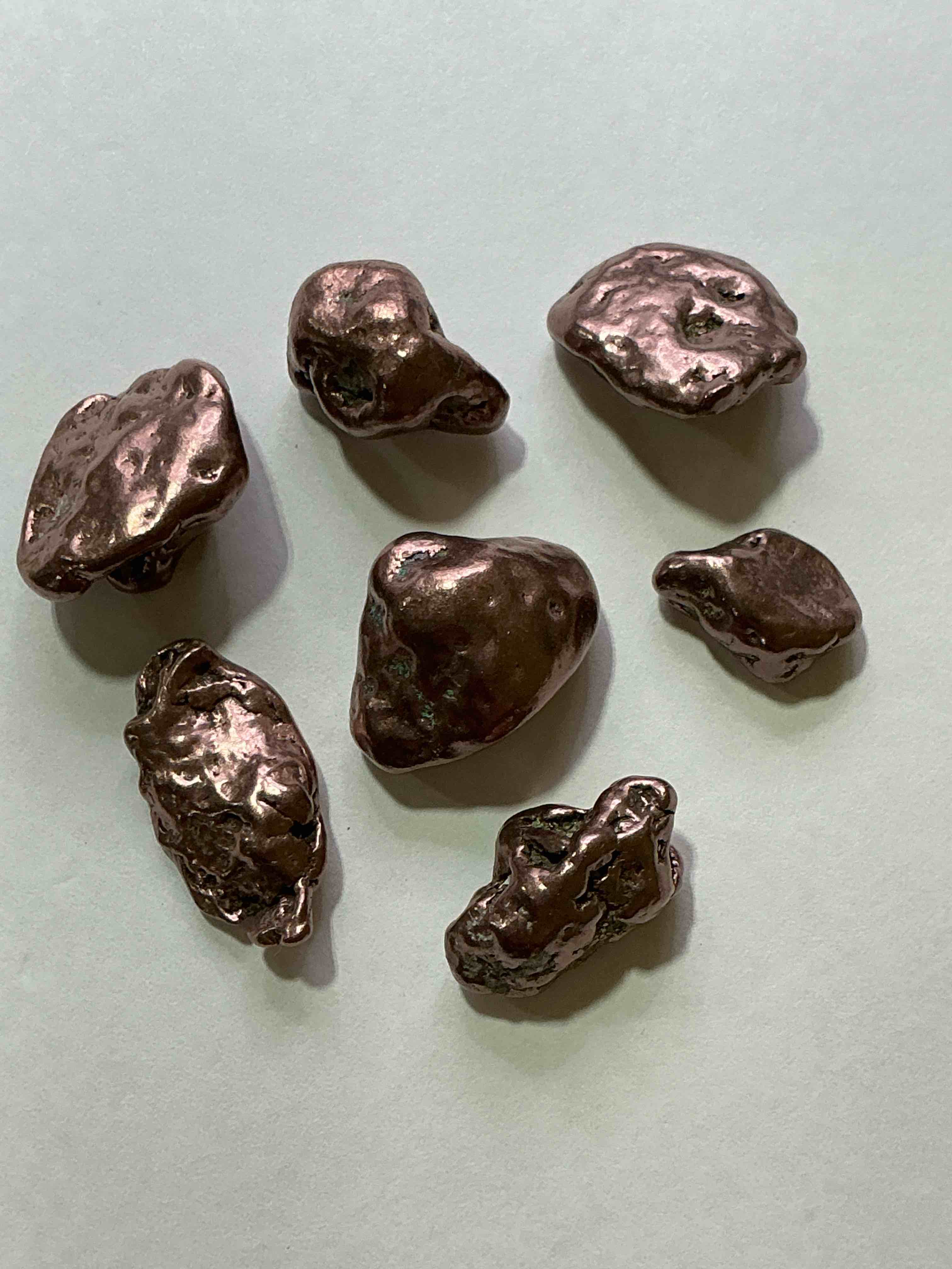 Copper Nuggets In Rare Form! Check Out These Rarely Seen Approximately .999 Copper Nuggets Direct From Prospecting In Copper Harbor, Michigan! Copper In Nugget Form Is Rarely Seen & Each Piece Is Completely Unique. A Great Investment In Fine U.S. Michigan Copper & Also Really Cool Conversation Pieces!
