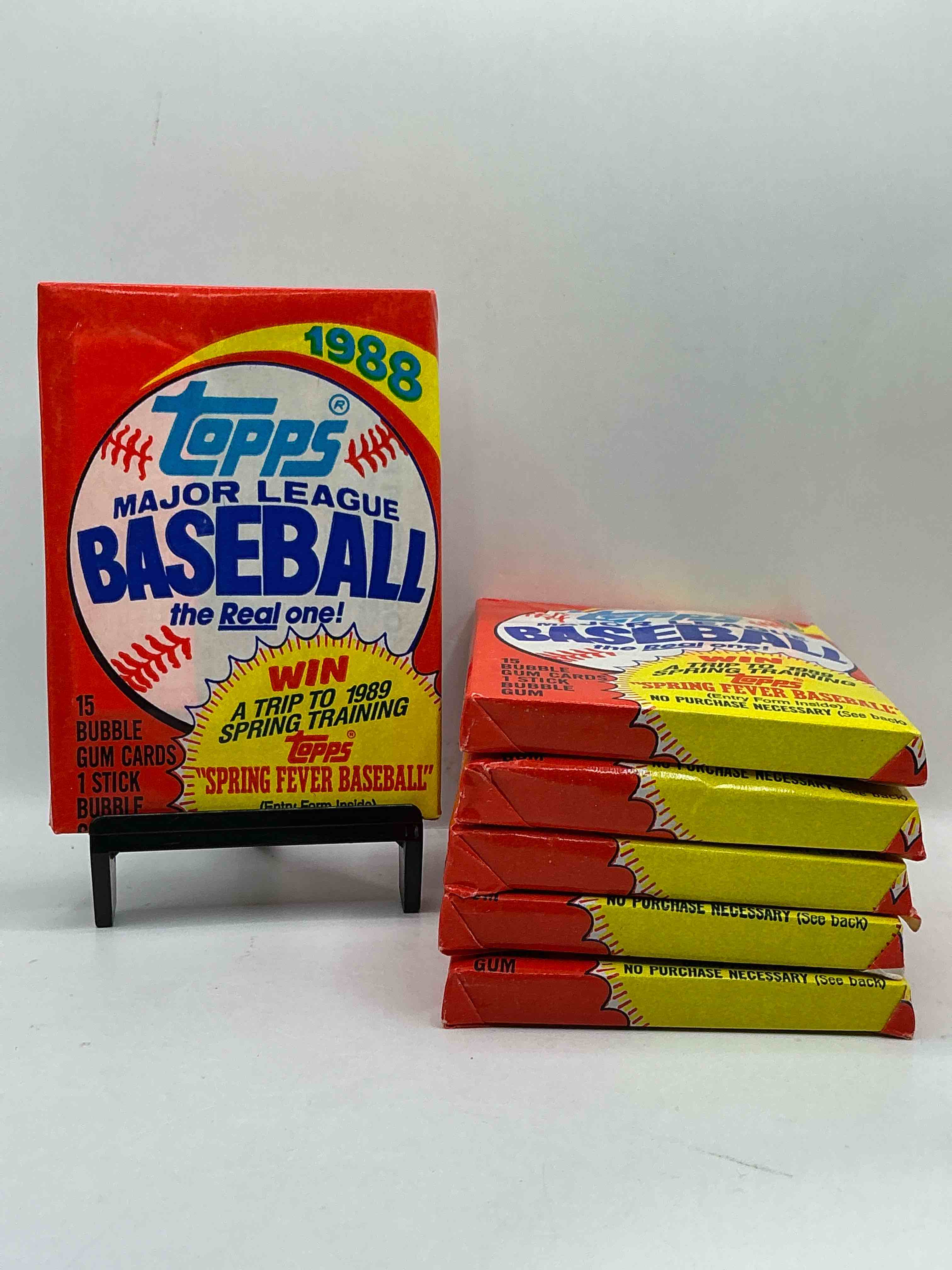 80's Baseball Fan's Rejoice! 1988 Topps Baseball Unopened Wax Packs Full Of Collectible Trading Cards! Search For Valuable Don Mattingly "World Of Baseball" & Nolan Ryan Cards Worth Hundreds In Perfect Condition!