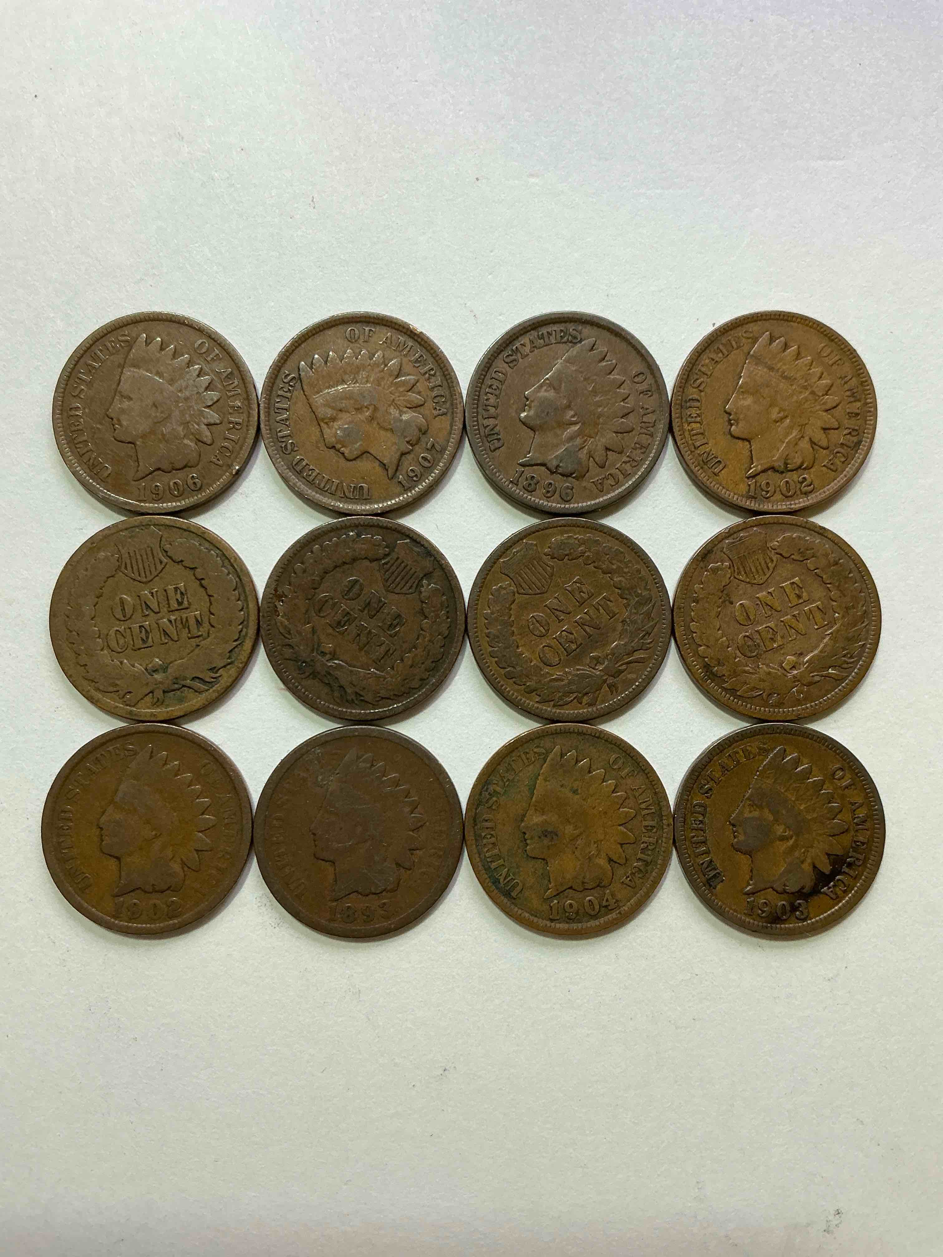 Indian Head Pennies! These Gorgeous U.S. Pennies Were Minted From 1859-1909 & Have Become Serious Collector Items! The "Indian Head" Design Is Actually A Representation Of Lady Liberty Wearing An Indian Headdress. Here Are Beautiful, Well-Kept Examples Representing Many Different Mint Years! Great For Collecting, Investing & Learning History, & Rare With Visible Dates!