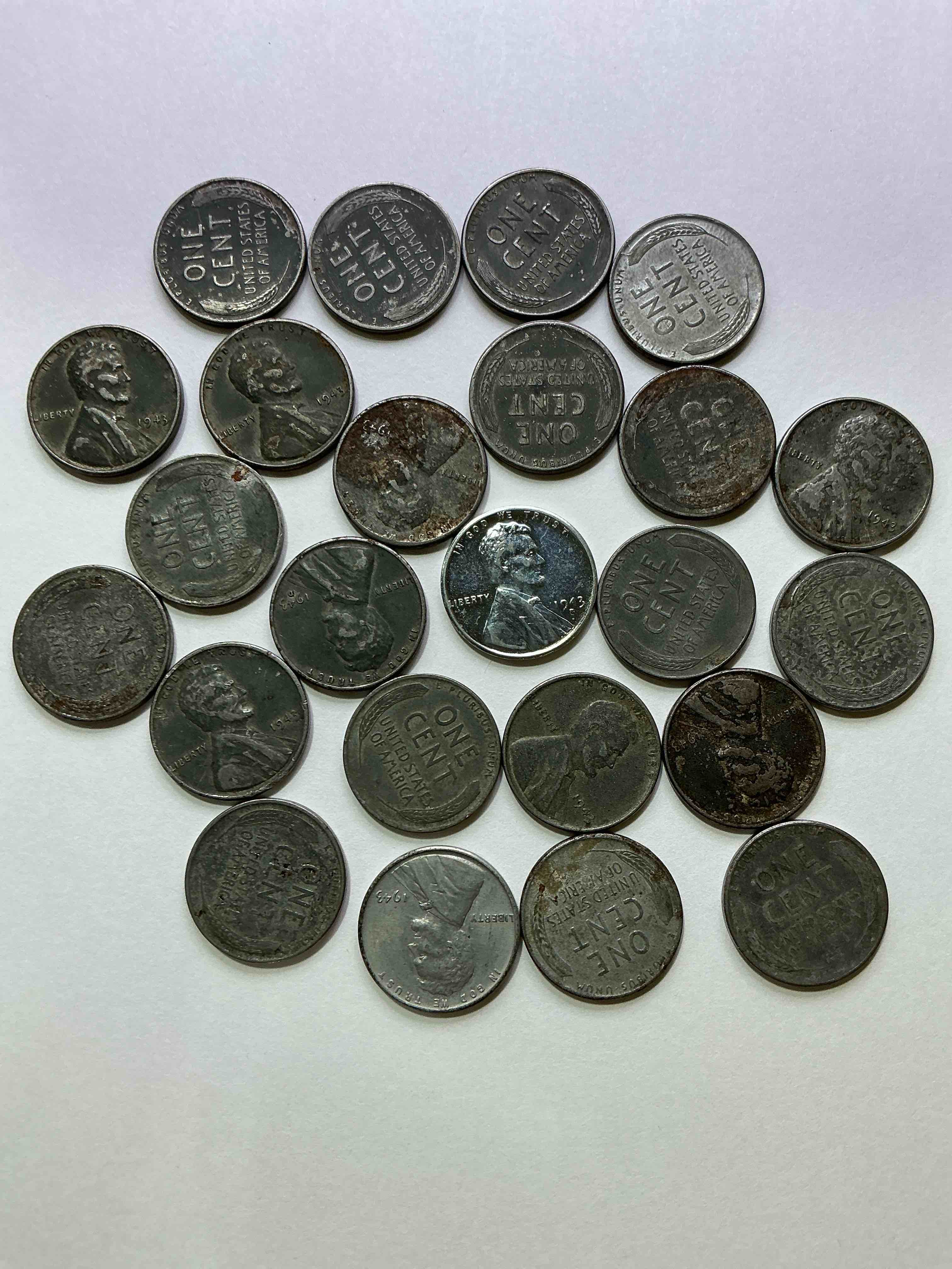 1943 World War Il History! Did You Know That In 1943 Copper Was So Valuable For Making Ammunition That The U.S. Treasury Made Pennies Out Of Steel?! 1943 STEEL Pennies Have Become Valuable, Rare Collector Items! Up For Auction Are Rare WWII Steel Pennies Appearing Circulated. Own Pieces Of World War II History That Are An Awesome Investment!