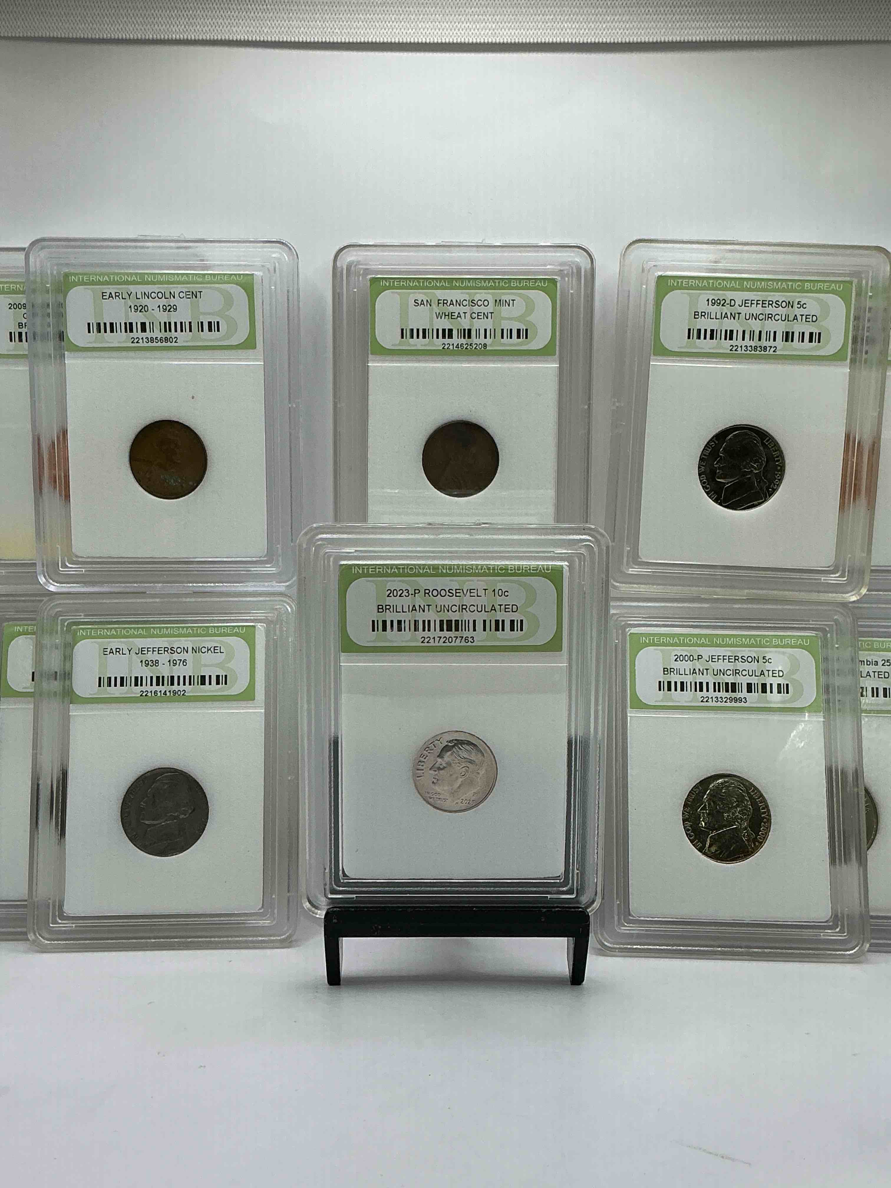 Collector's Dream! 10 Different Rare, Slabbed U.S. Collector Coins In Certified/Catalogued Protective Slab Cases! A Great Way to Build An Incredible Collection Of Protected, Rare U.S. Coins! Great For The Coin Fan & Collector!