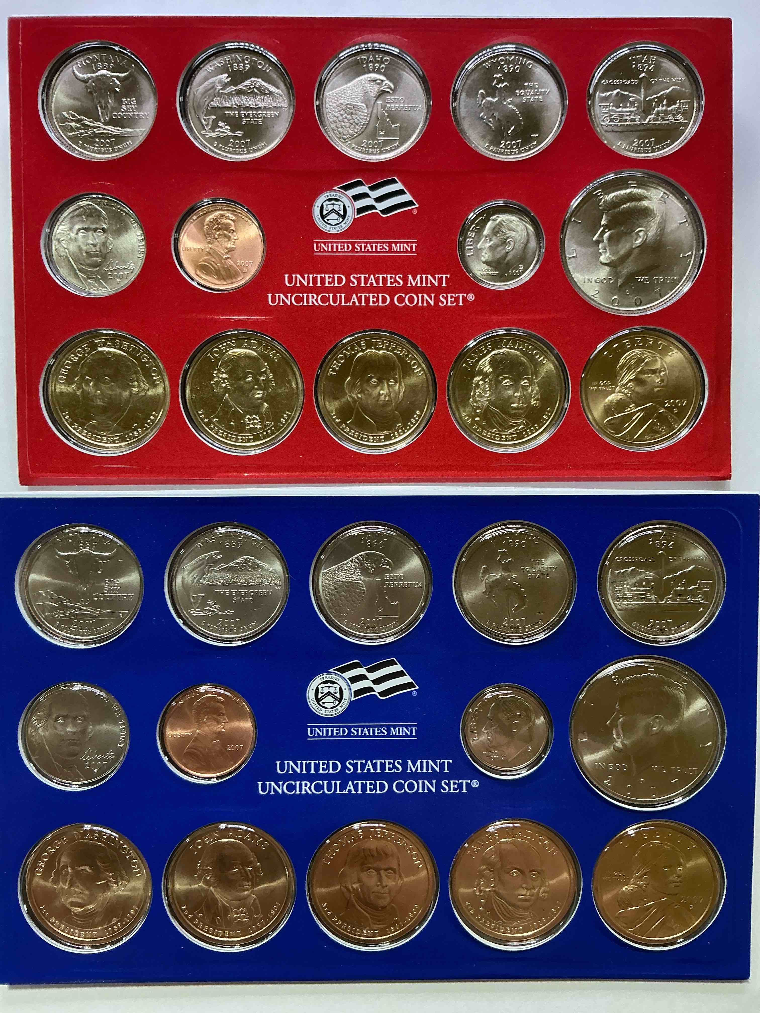 2007 Mint Coins! Uncirculated 28 Coins, Including Sacagawea Dollar Coins, Half Dollars, State Quarters, Dimes, Nickels & Pennies! Insane Mint Coins!