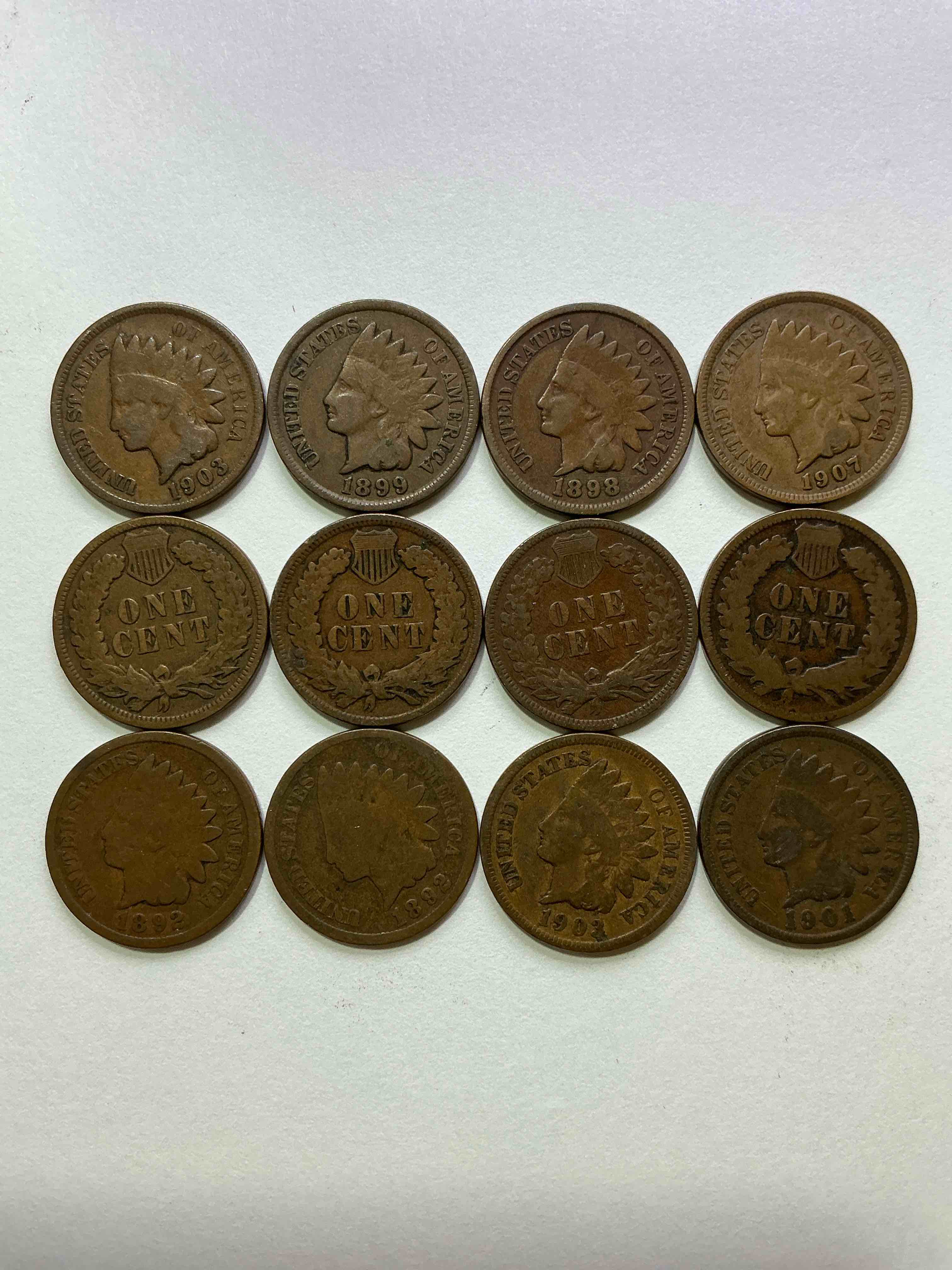 Indian Head Pennies! These Gorgeous U.S. Pennies Were Minted From 1859-1909 & Have Become Serious Collector Items! The "Indian Head" Design Is Actually A Representation Of Lady Liberty Wearing An Indian Headdress. Here Are Beautiful, Well-Kept Examples Representing Many Different Mint Years! Great For Collecting, Investing & Learning History, & Rare With Visible Dates!