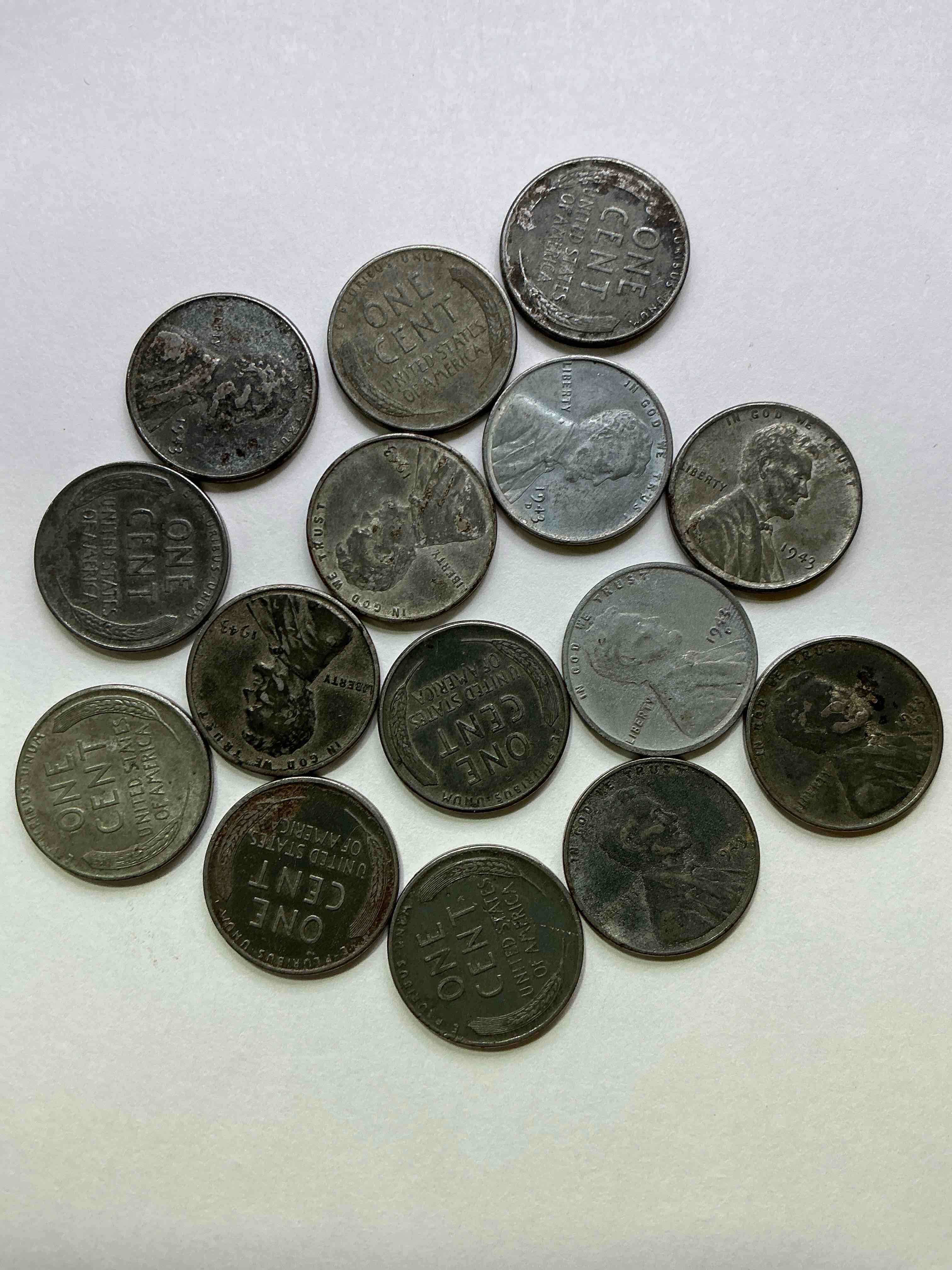 1943 World War Il History! Did You Know That In 1943 Copper Was So Valuable For Making Ammunition That The U.S. Treasury Made Pennies Out Of Steel?! 1943 STEEL Pennies Have Become Valuable, Rare Collector Items! Up For Auction Are Rare WWII Steel Pennies Appearing Circulated. Own Pieces Of World War II History That Are An Awesome Investment!