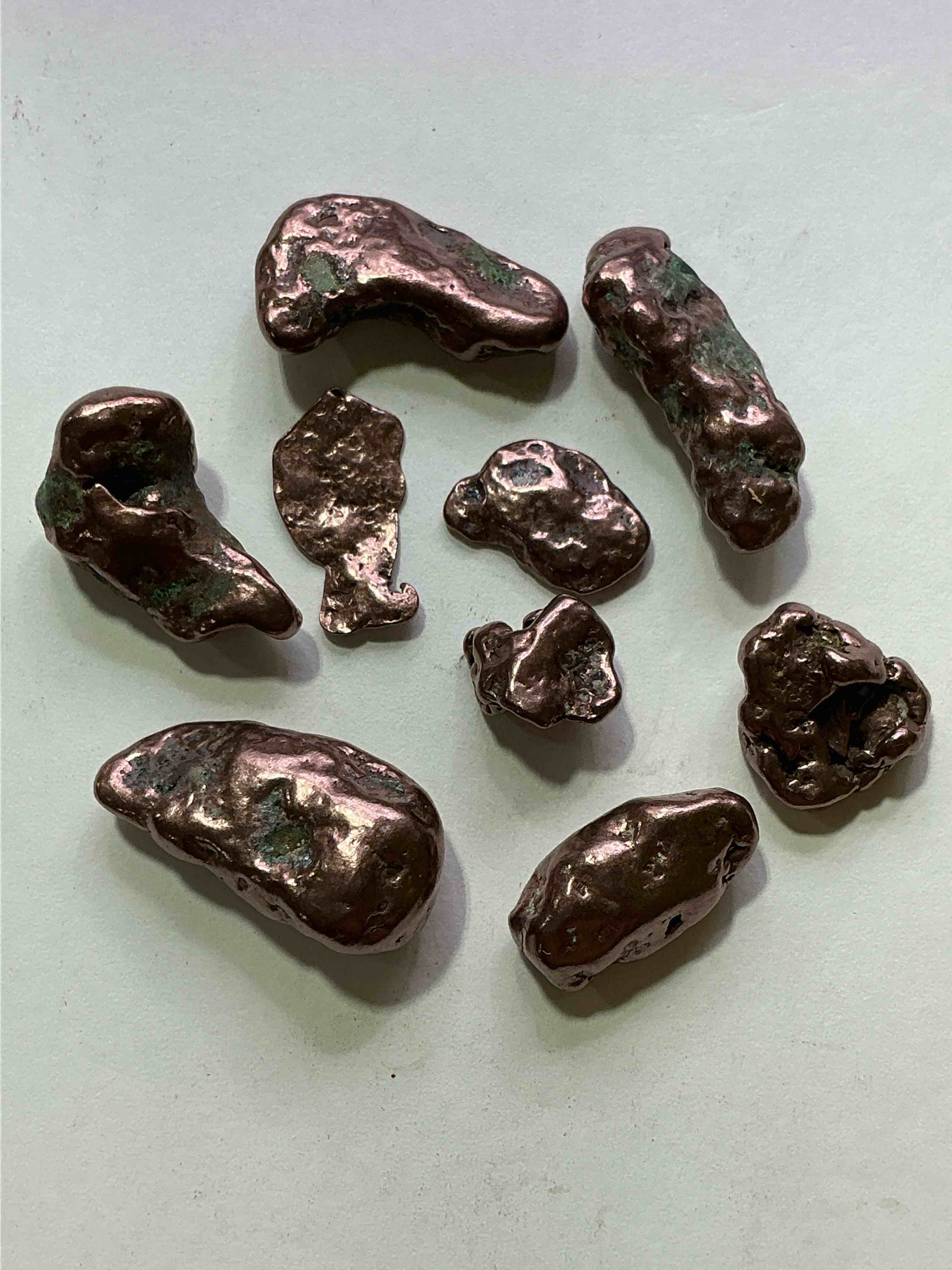 Copper Nuggets In Rare Form! Check Out These Rarely Seen Approximately .999 Copper Nuggets Direct From Prospecting In Copper Harbor, Michigan! Copper In Nugget Form Is Rarely Seen & Each Piece Is Completely Unique. A Great Investment In Fine U.S. Michigan Copper & Also Really Cool Conversation Pieces!
