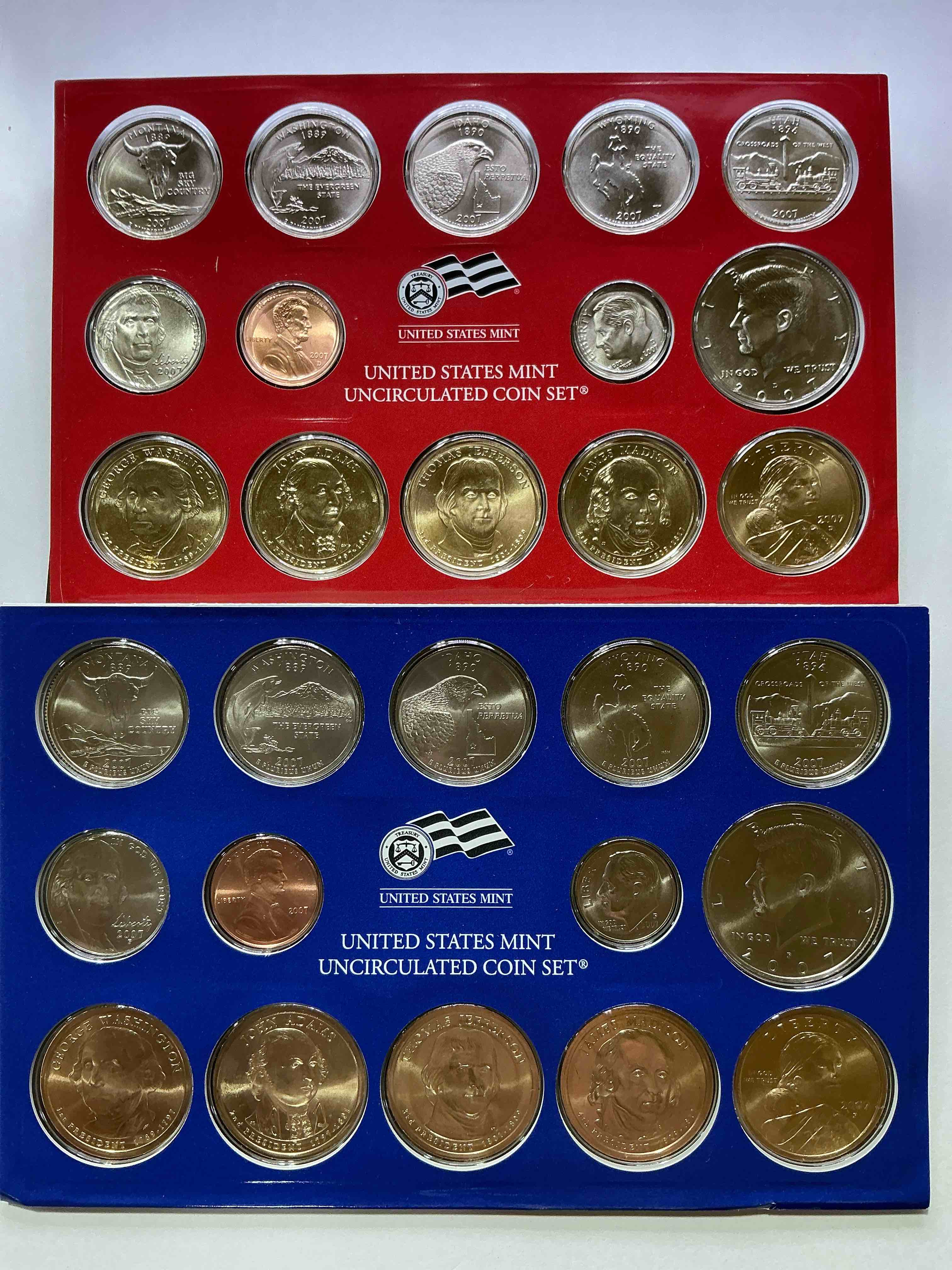2007 Mint Coins! Uncirculated 28 Coins, Including Sacagawea Dollar Coins, Half Dollars, State Quarters, Dimes, Nickels & Pennies! Insane Mint Coins!