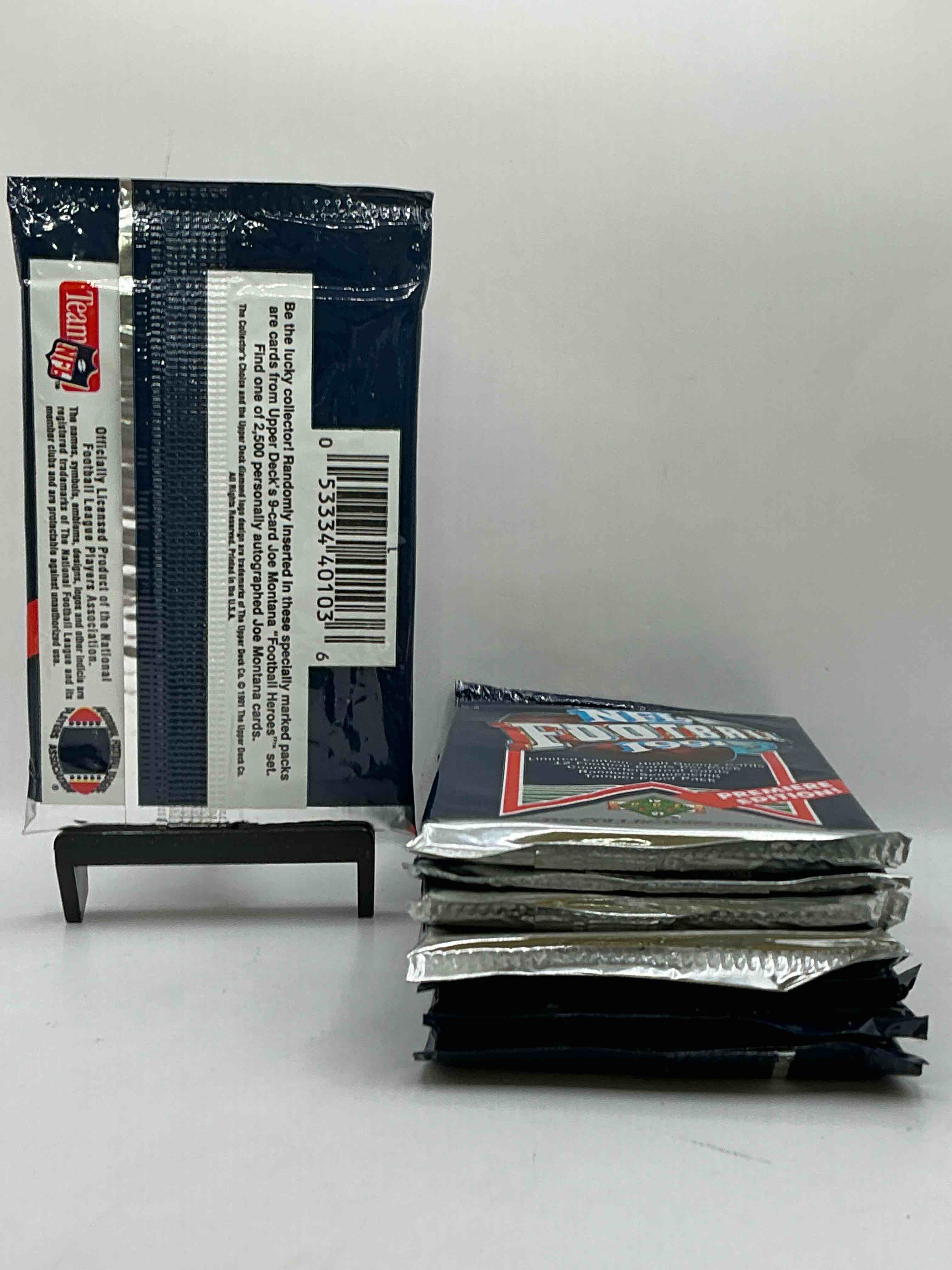 Condition photo showing New/Like New for Rare & Vintage! 1991 Upper Deck Unopened NFL Football Packs! Direct From Original Box! Brett Favre Rookie Year! Search For Brett Favre Rookie & Other 80s Stars!