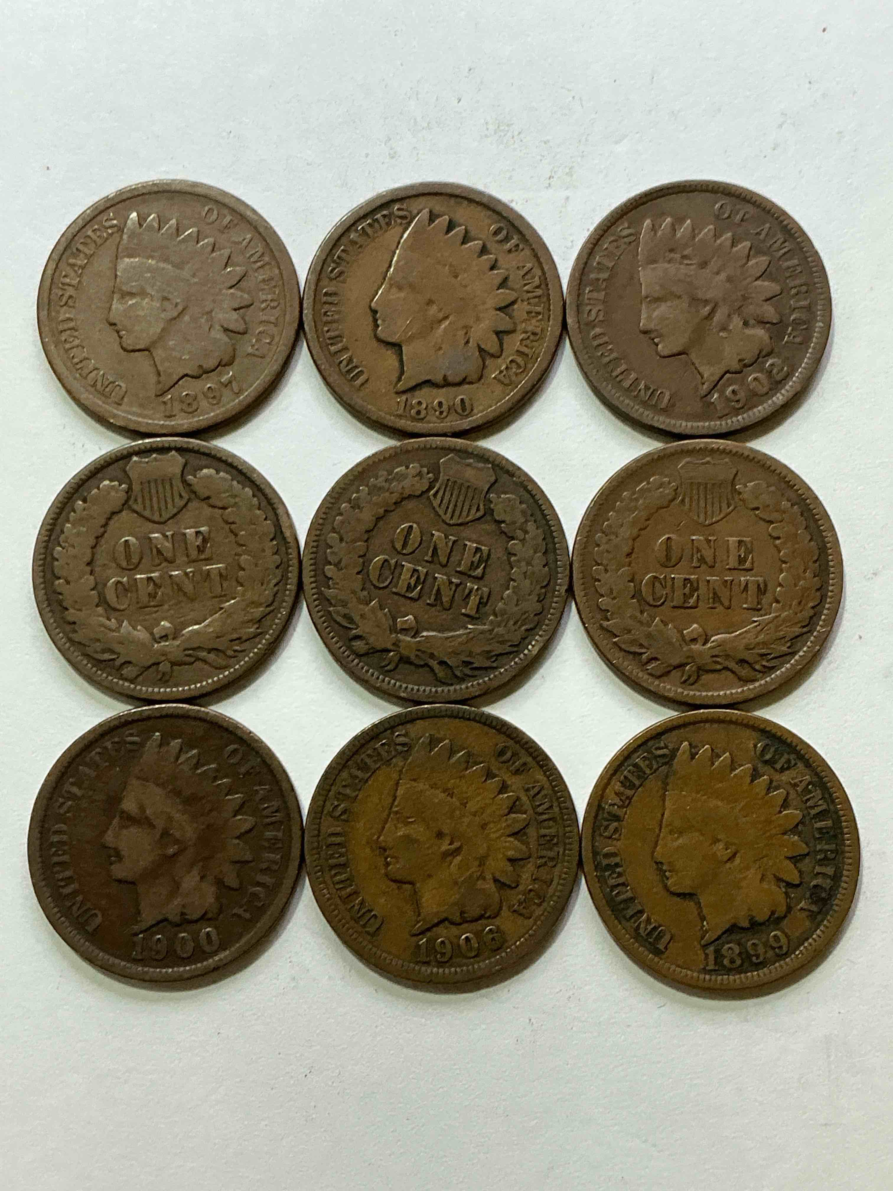 Indian Head Pennies! These Gorgeous U.S. Pennies Were Minted From 1859-1909 & Have Become Serious Collector Items! The "Indian Head" Design Is Actually A Representation Of Lady Liberty Wearing An Indian Headdress. Here Are Beautiful, Well-Kept Examples Representing Many Different Mint Years! Great For Collecting, Investing & Learning History, & Rare With Visible Dates!