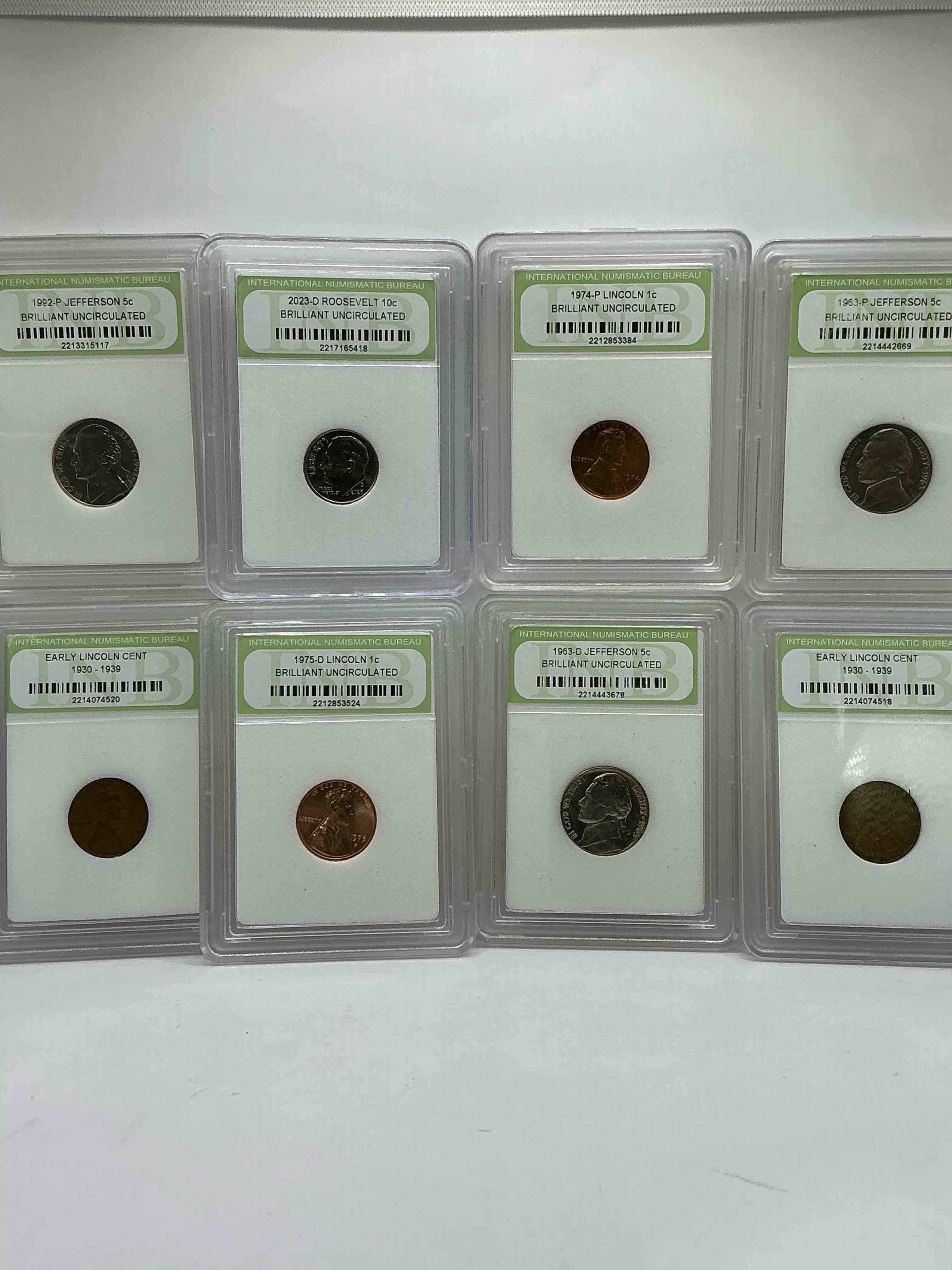 Collector's Dream! 8 Different Rare, Slabbed U.S. Collector Coins In Certified/Catalogued Protective Slab Cases! A Great Way to Build An Incredible Collection Of Protected, Rare U.S. Coins! Great For The Coin Fan & Collector!