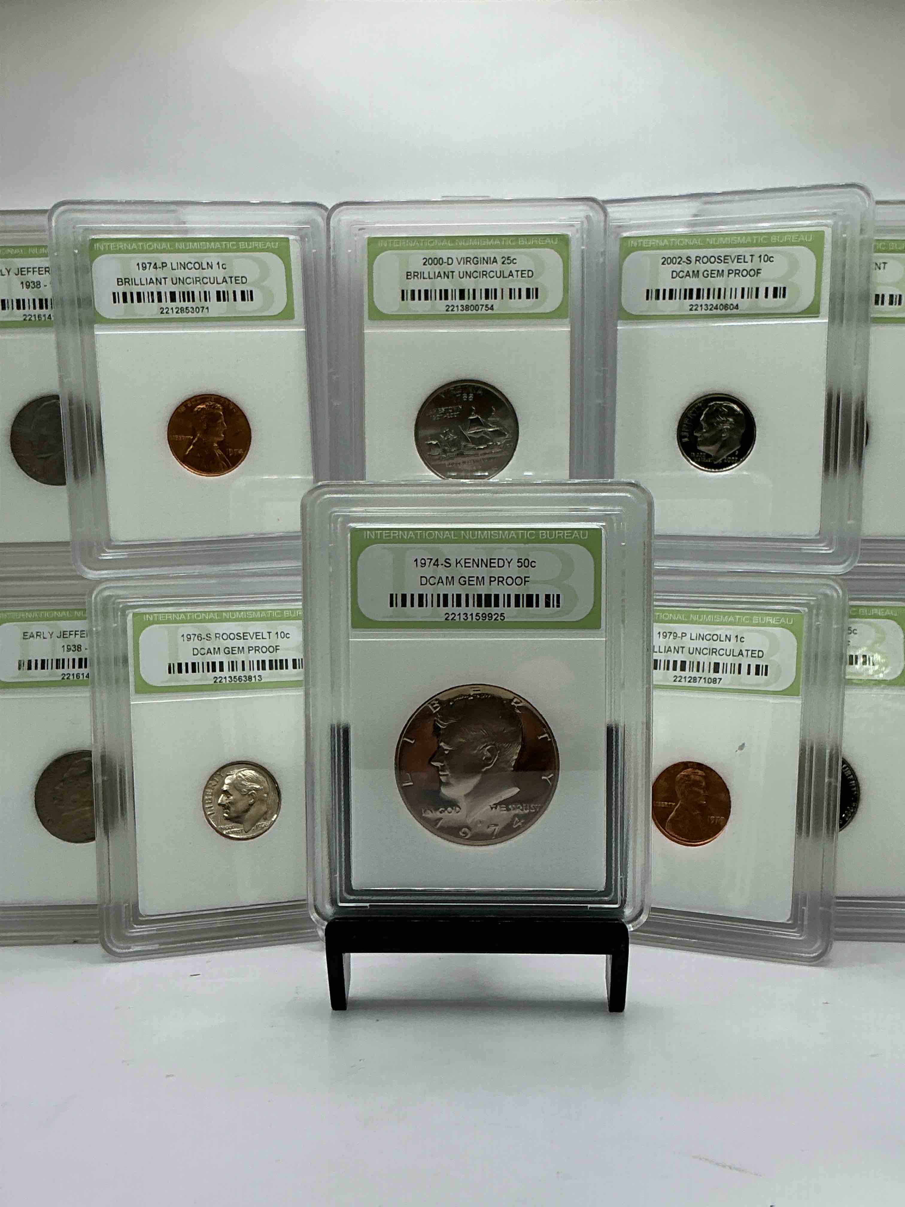 Collector's Dream! 10 Different Rare, Slabbed U.S. Collector Coins In Certified/Catalogued Protective Slab Cases! A Great Way to Build An Incredible Collection Of Protected, Rare U.S. Coins! Great For The Coin Fan & Collector!