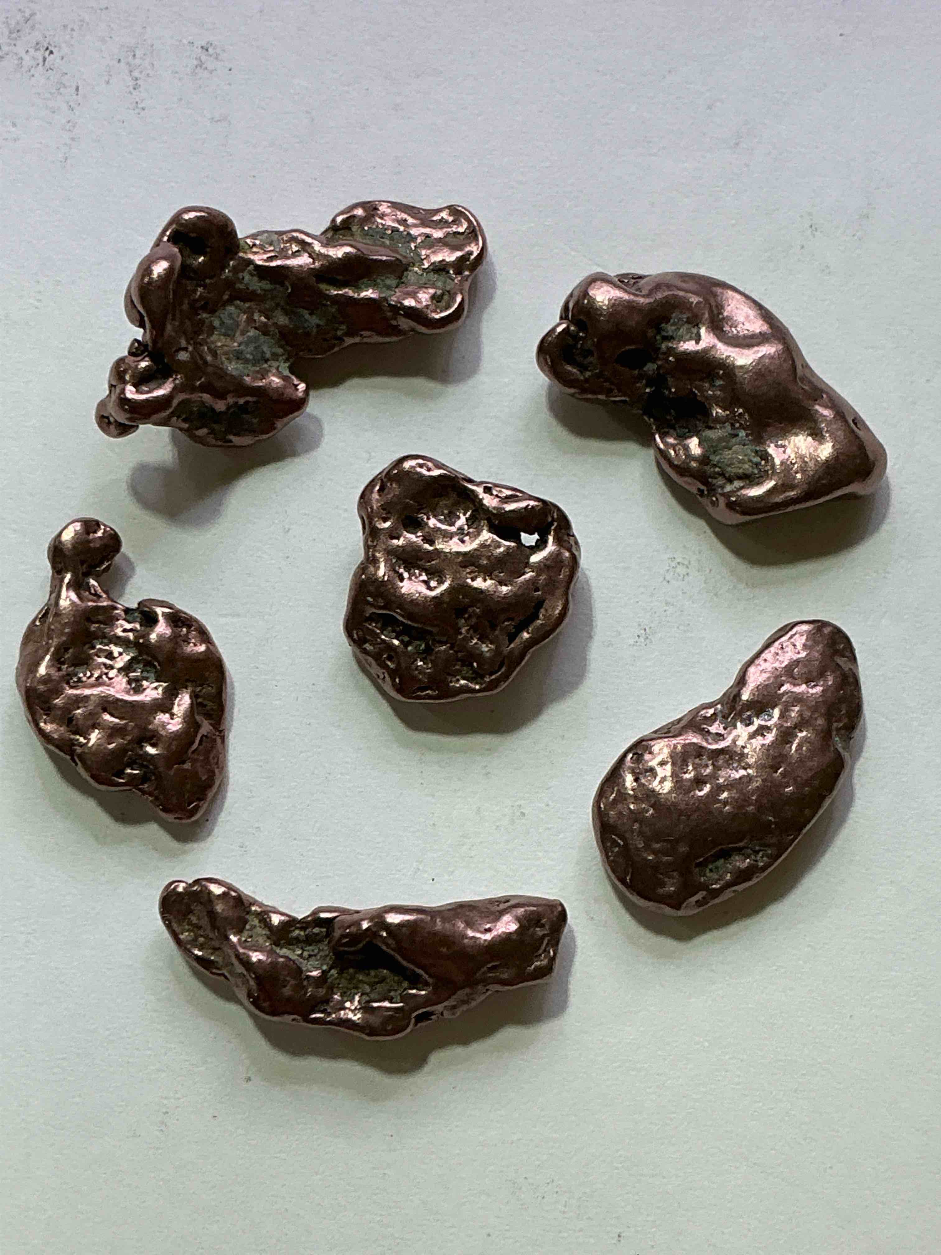 Copper Nuggets In Rare Form! Check Out These Rarely Seen Approximately .999 Copper Nuggets Direct From Prospecting In Copper Harbor, Michigan! Copper In Nugget Form Is Rarely Seen & Each Piece Is Completely Unique. A Great Investment In Fine U.S. Michigan Copper & Also Really Cool Conversation Pieces!