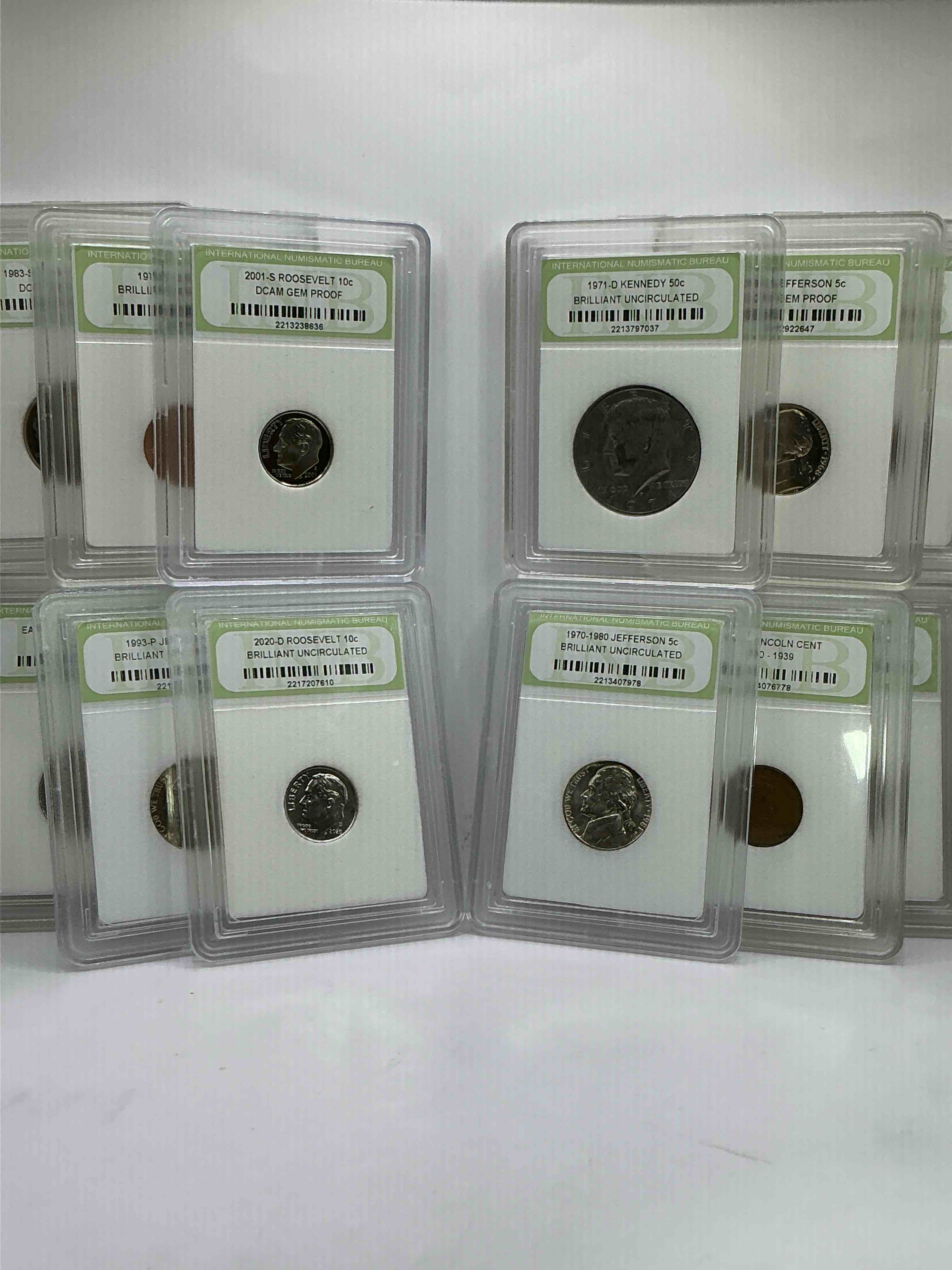 Collector's Dream! 12 Different Rare, Slabbed U.S. Collector Coins In Certified/Catalogued Protective Slab Cases! A Great Way to Build An Incredible Collection Of Protected, Rare U.S. Coins! Great For The Coin Fan & Collector!