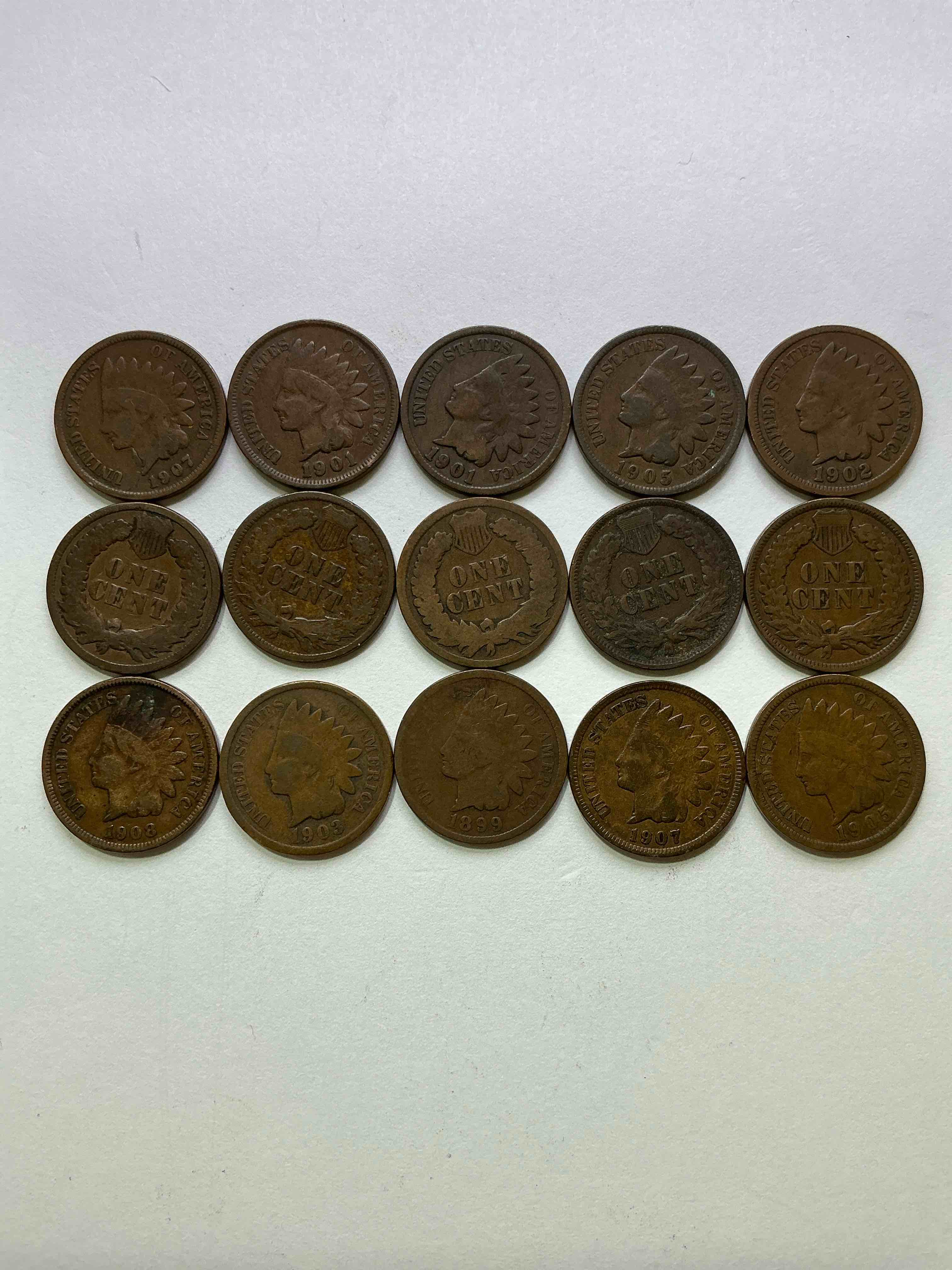 Indian Head Pennies! These Gorgeous U.S. Pennies Were Minted From 1859-1909 & Have Become Serious Collector Items! The "Indian Head" Design Is Actually A Representation Of Lady Liberty Wearing An Indian Headdress. Here Are Beautiful, Well-Kept Examples Representing Many Different Mint Years! Great For Collecting, Investing & Learning History, & Rare With Visible Dates!