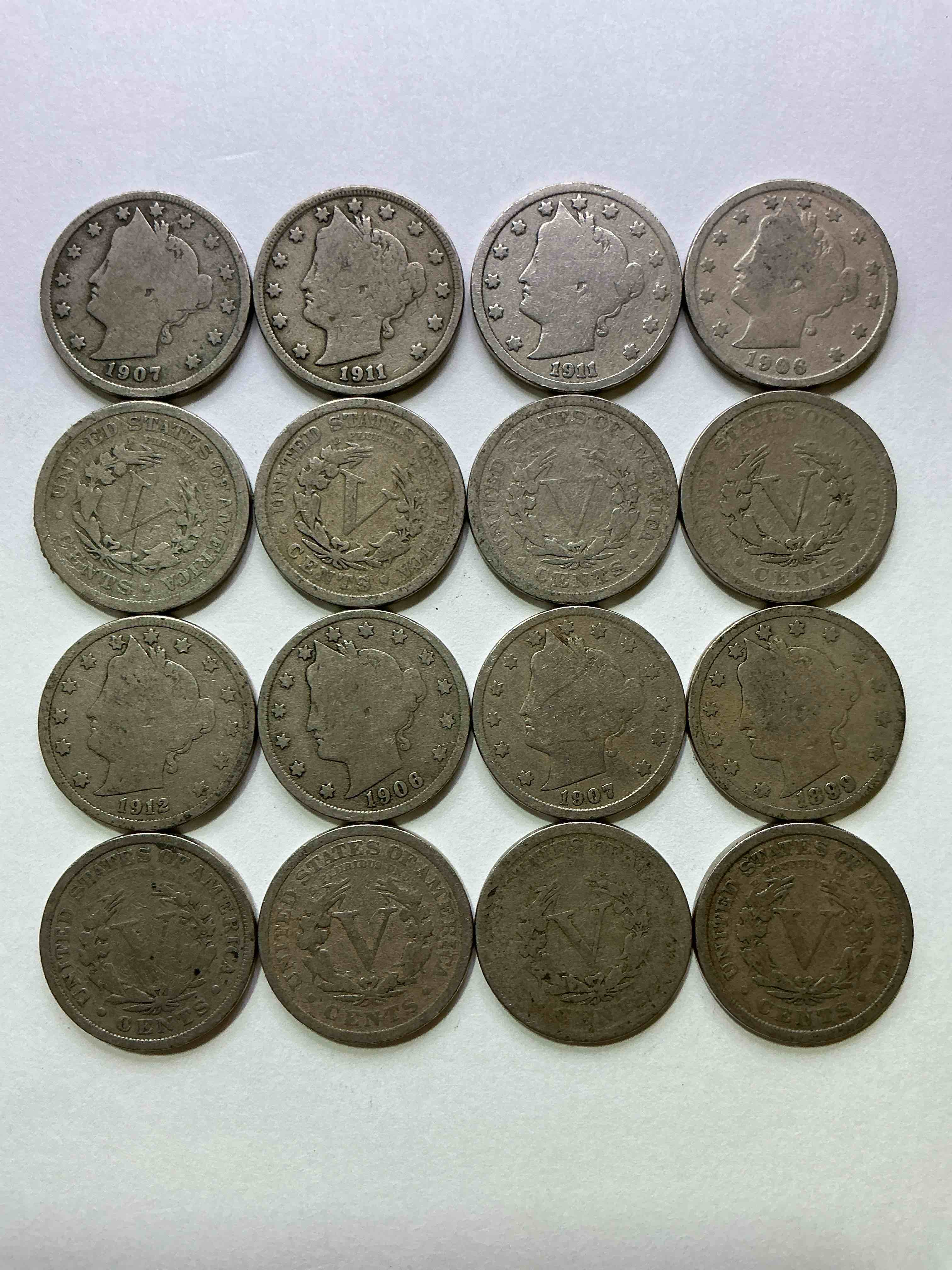 Antique U.S. V Nickels! Think Of The History These Coins Have Seen!, Liberty Head V Nickels Were Minted Up Until 1913 & Were The Style Of Nickels Before Buffalo Nickels. Own Some Cool Pieces Of History! Rare To See These Coins With The "Date On" In Circulated Condition!