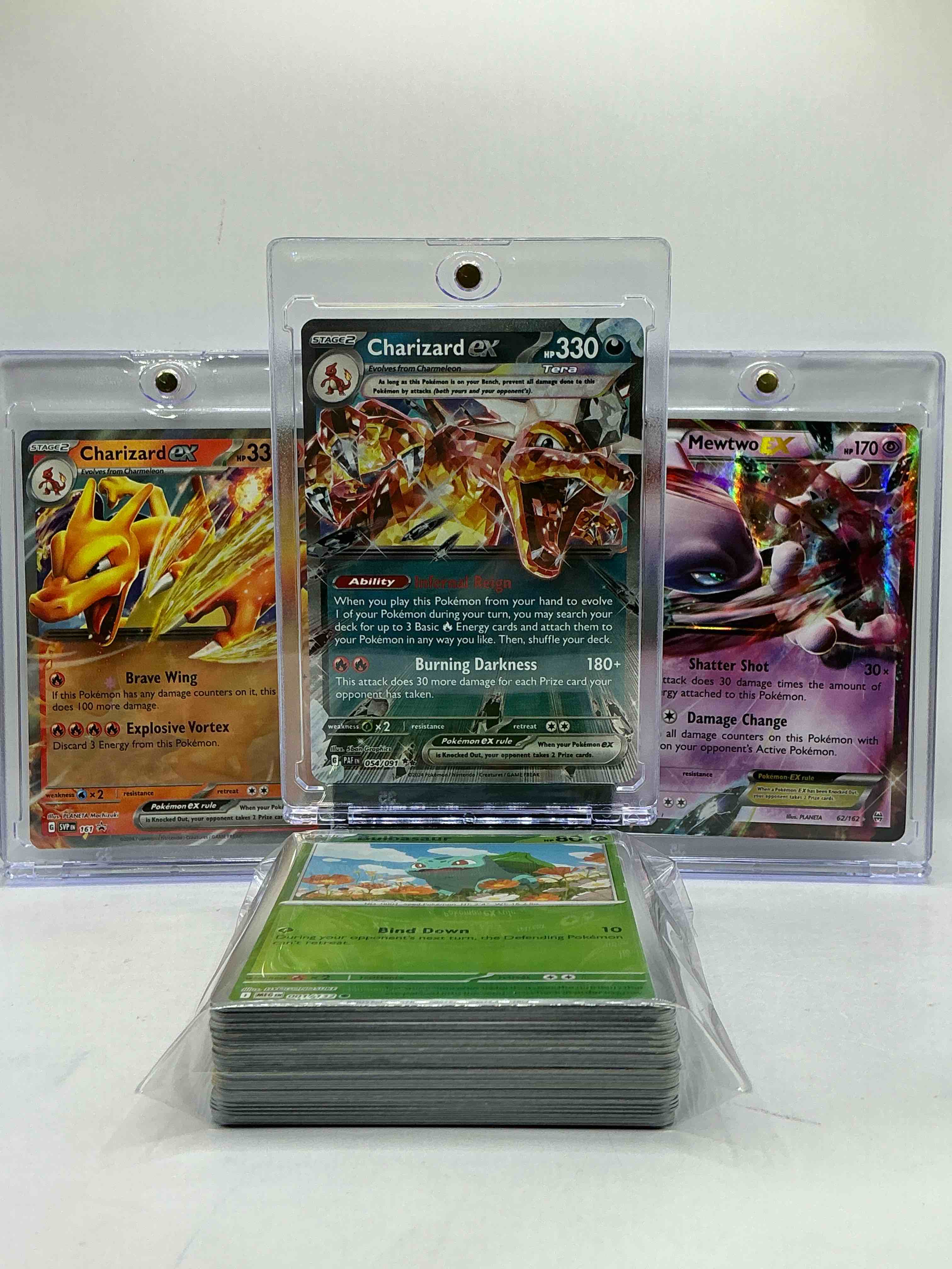 Charizard EX Slash Holo, Charizard EX Diamond Infernal Reign Holo, Mewtwo Shatter Shot EX Holo & More! Crazy Card Pokémon Palooza! Insane! This 50 Card Lot Includes Rare Cards, Legends, Heroes, Commons & More!