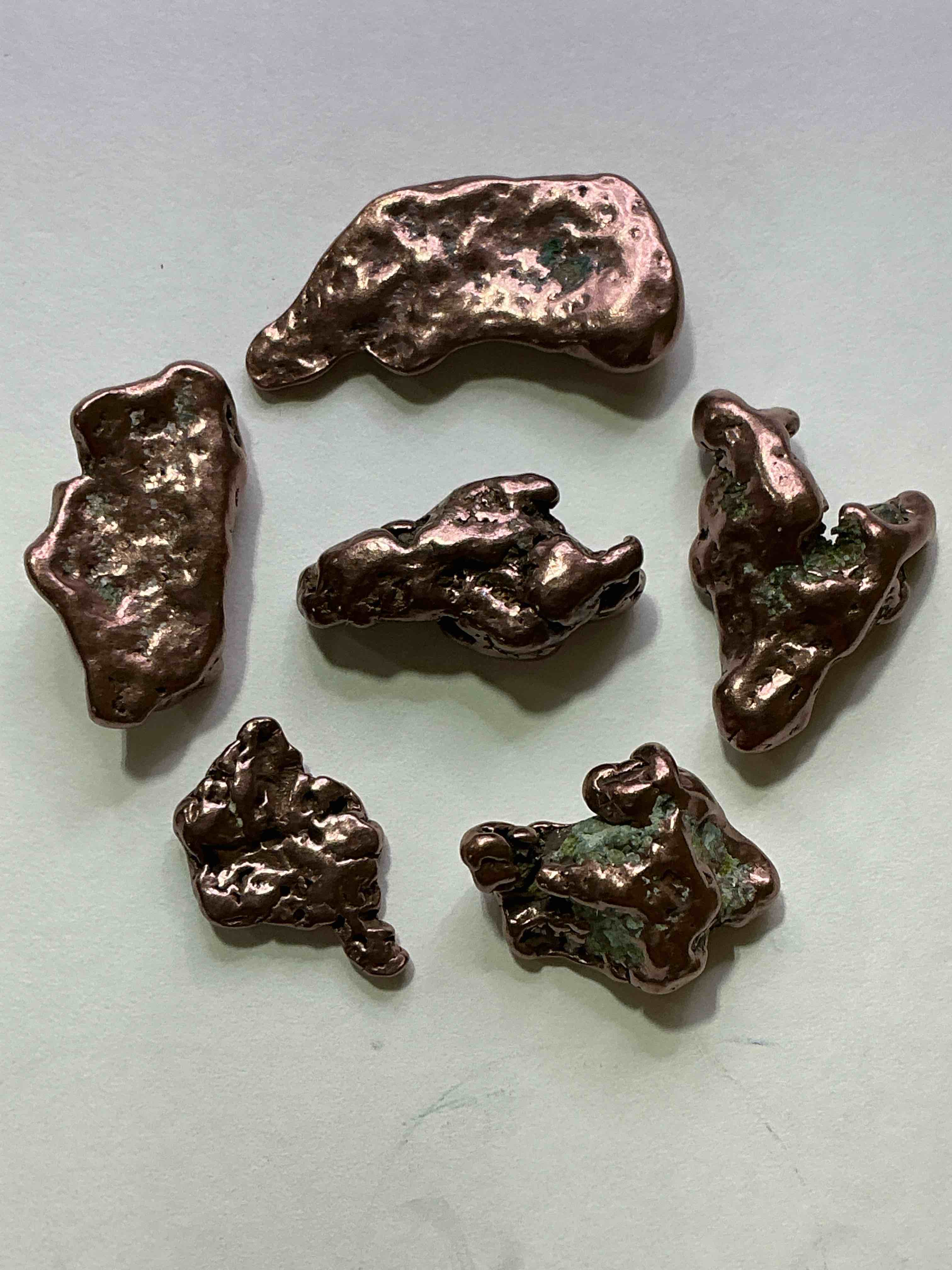 Copper Nuggets In Rare Form! Check Out These Rarely Seen Approximately .999 Copper Nuggets Direct From Prospecting In Copper Harbor, Michigan! Copper In Nugget Form Is Rarely Seen & Each Piece Is Completely Unique. A Great Investment In Fine U.S. Michigan Copper & Also Really Cool Conversation Pieces!